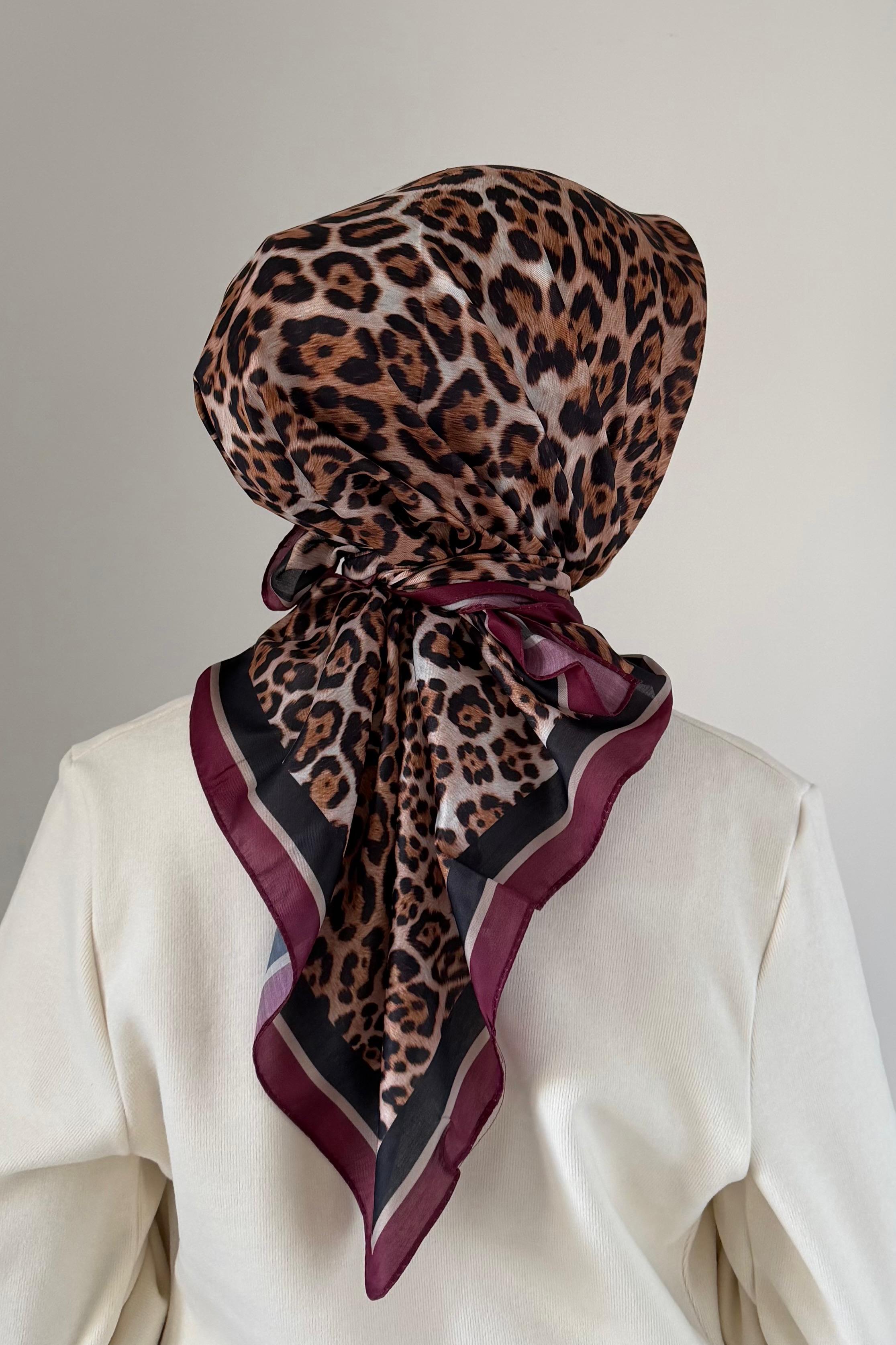 Rayon Leopard إيشارب رايون ناعم نقشة النمر الكلاسيكية