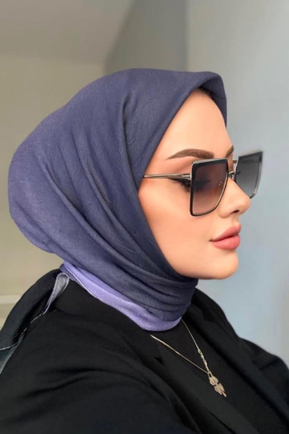 Bamboo Crush Cotton بامبو كراش ايشارب مموج لافندر باذنجاني غامق