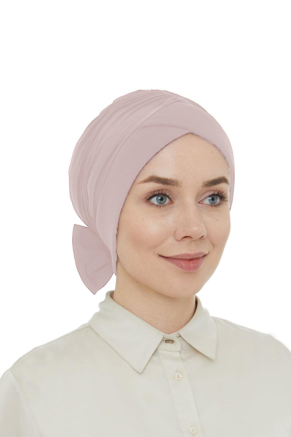Daily Pink Turban(2 in 1) توربان ليكرا مزدوج التصميم باللون الزهري الناعم