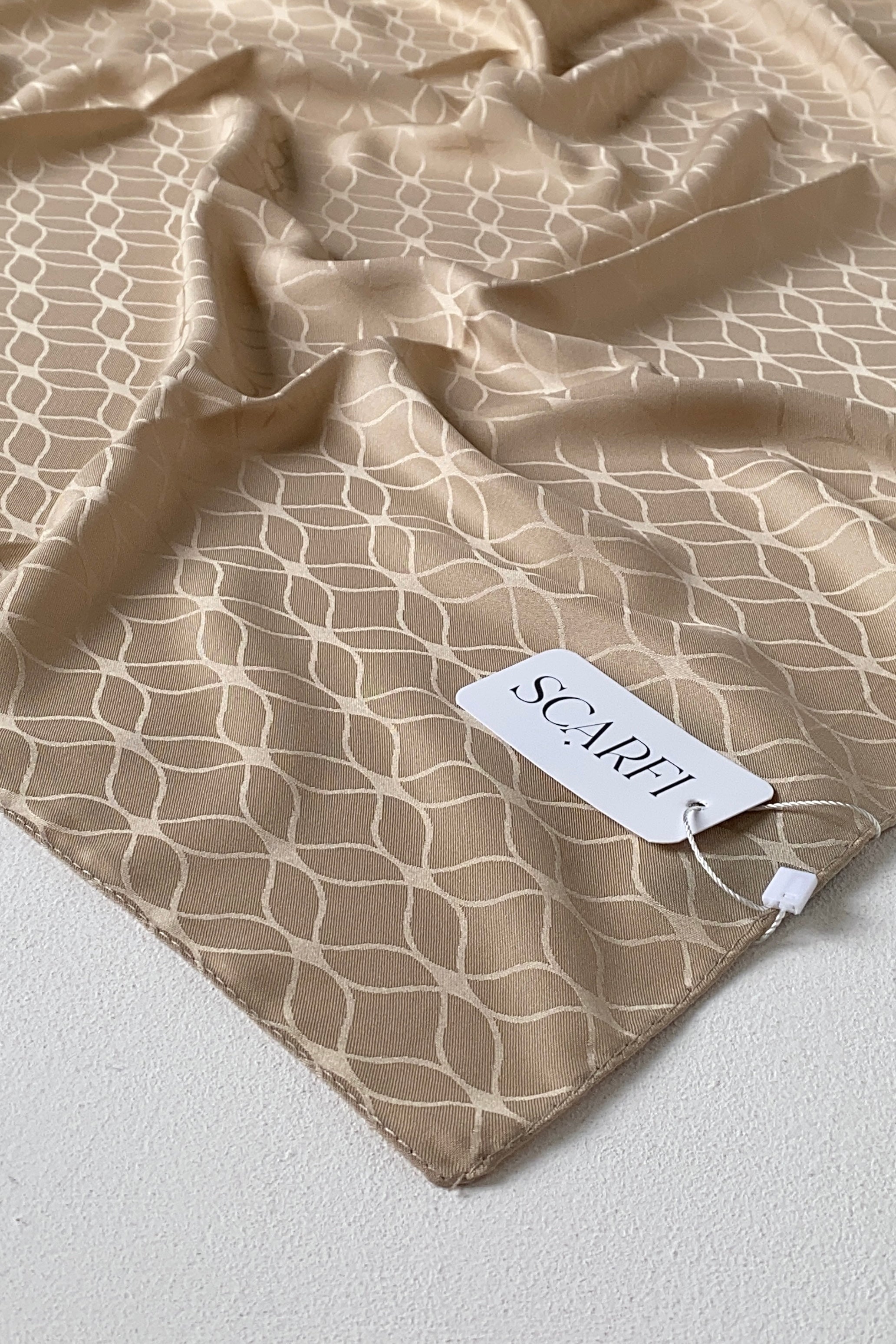 London Jakarli Silk Cotton Light Mocha لندن جاكارلي حرير قطن موكا