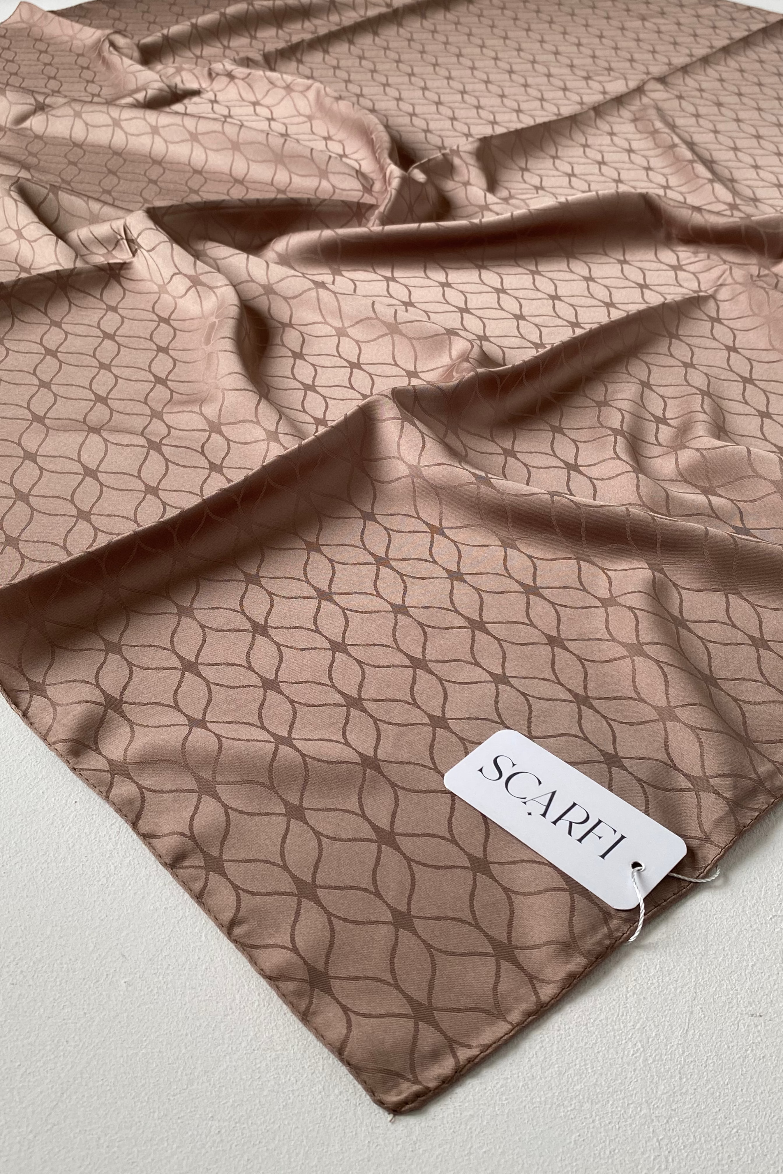 London Jakarli Silk Cotton Light Brown لندن جاكارلي حرير قطن بني فاتح