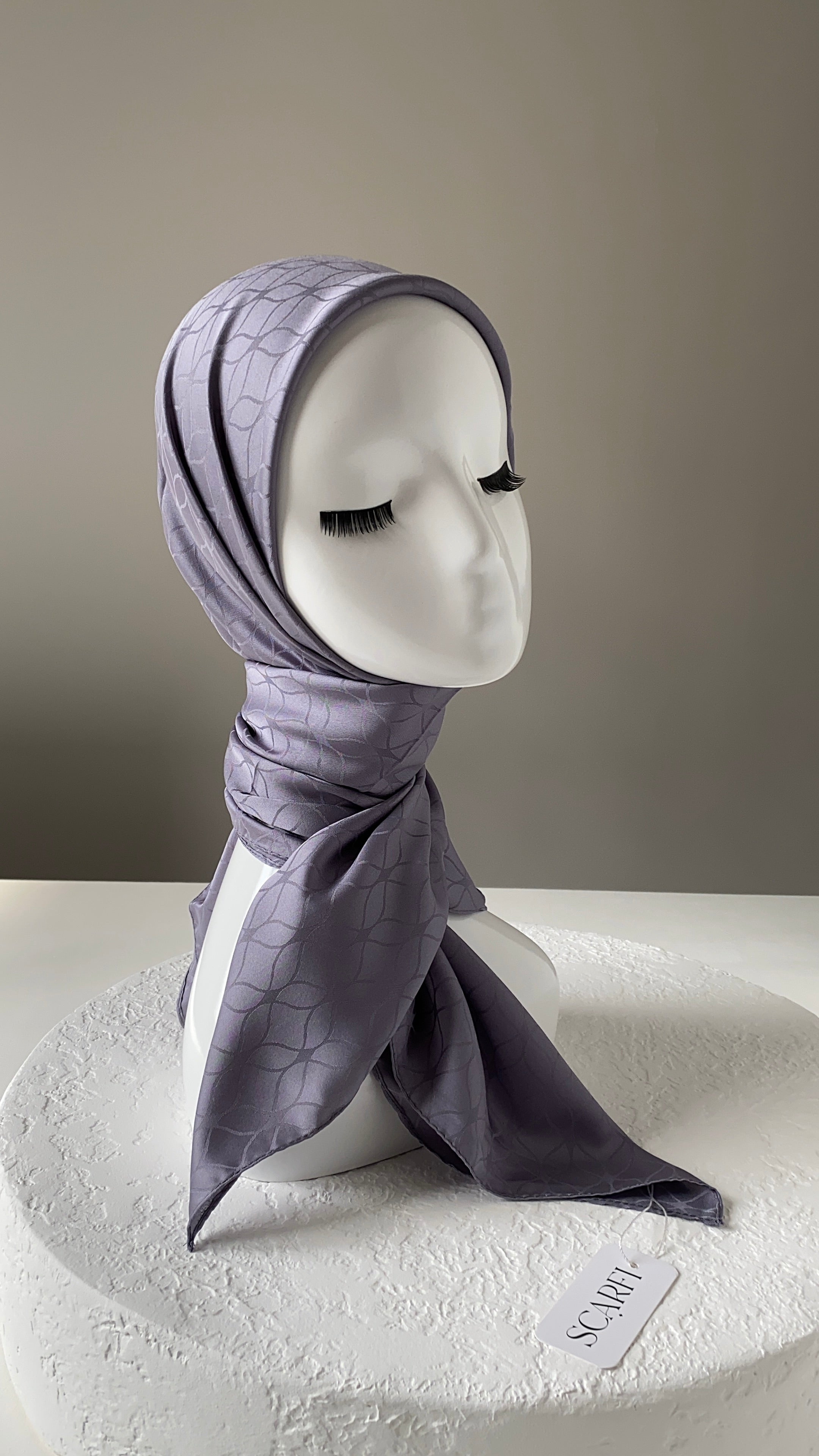 London Jakarli Silk Cotton Gray لندن جاكارلي حرير قطن رمادي