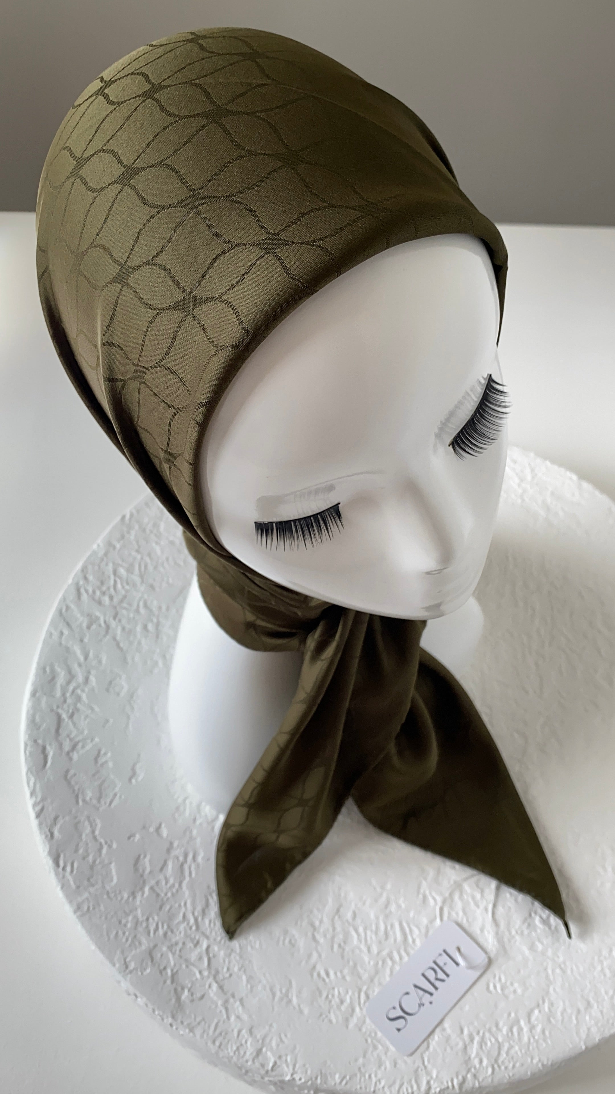 London Jakarli Silk Cotton Olive Oil Green لندن جاكارلي حرير قطن زيتي