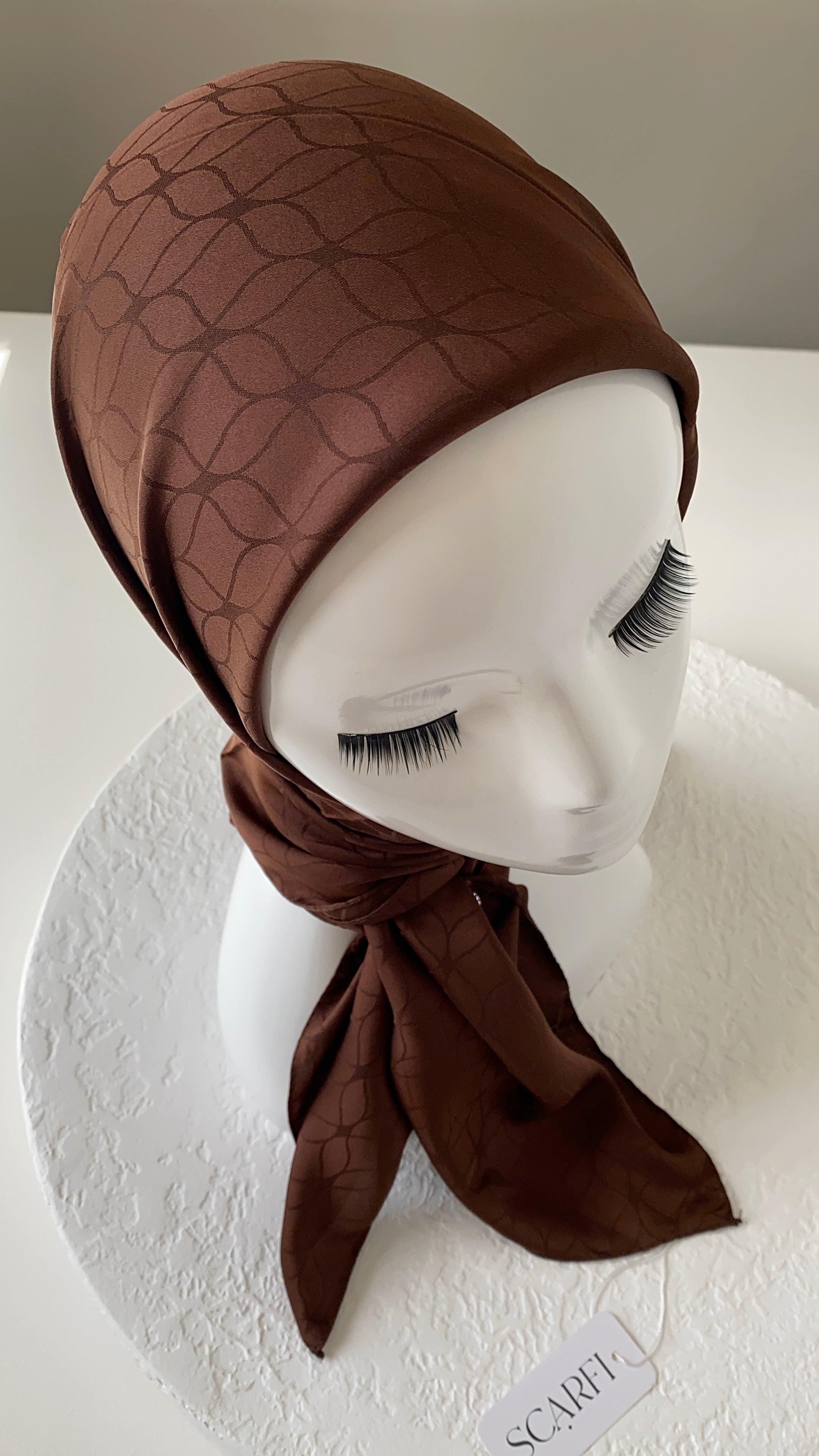 London Jakarli Silk Cotton Brown لندن جاكارلي حرير قطن بني