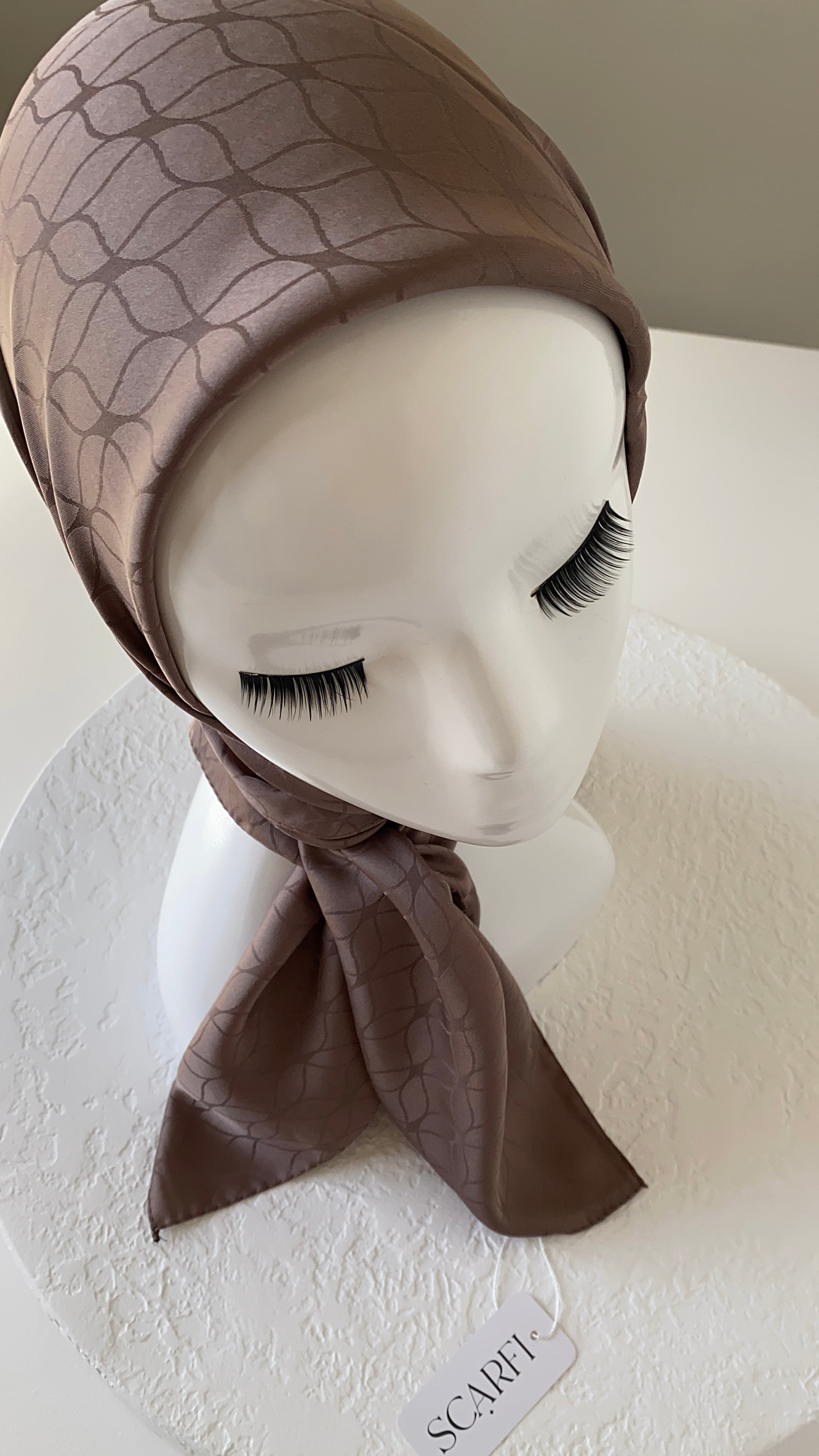 London Jakarli Silk Cotton Dark Mocha لندن جاكارلي حرير قطن موكا غامق