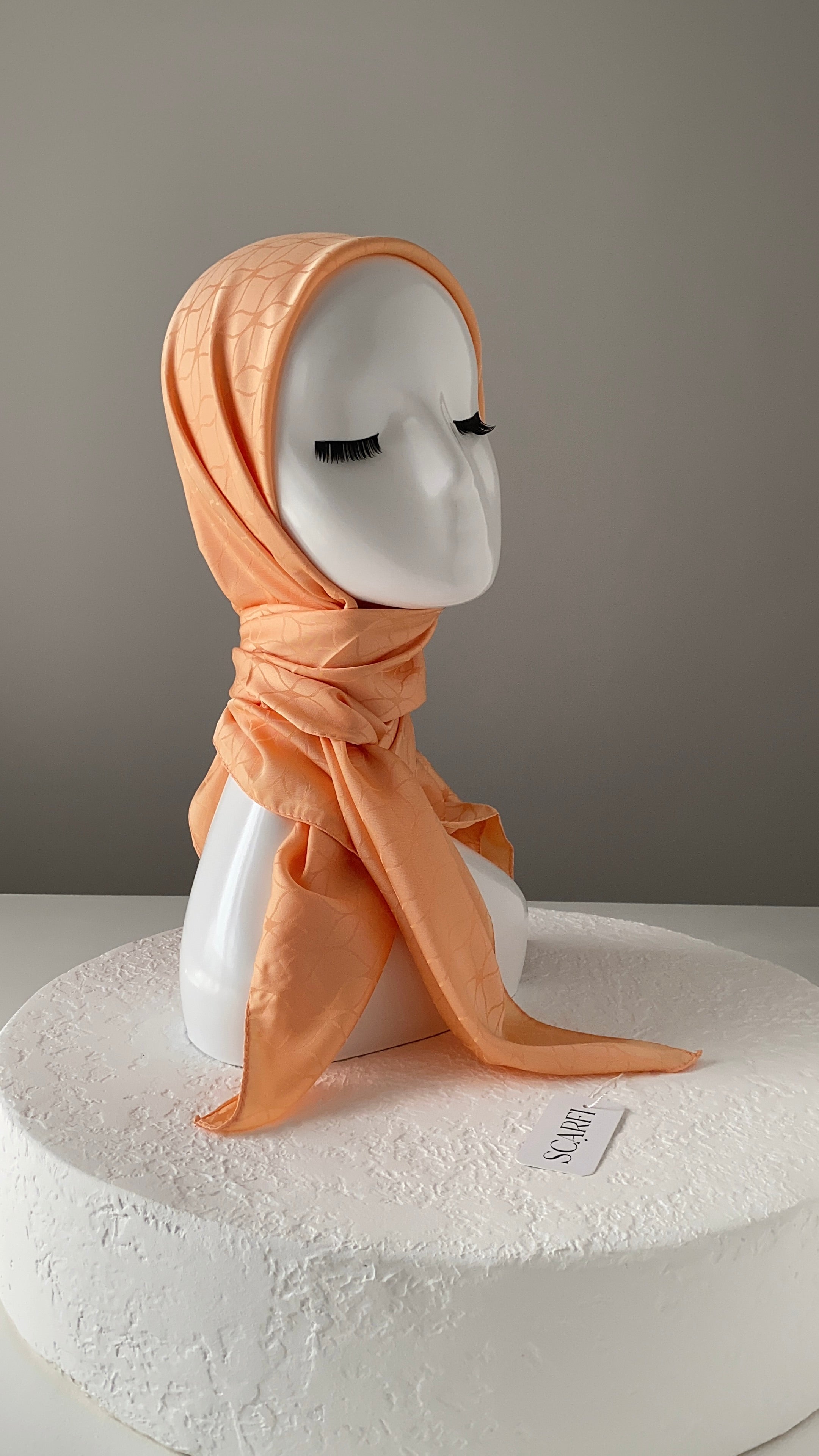 London Jakarli Silk Cotton Light Orange لندن جاكارلي حرير قطن برتقالي فاتح