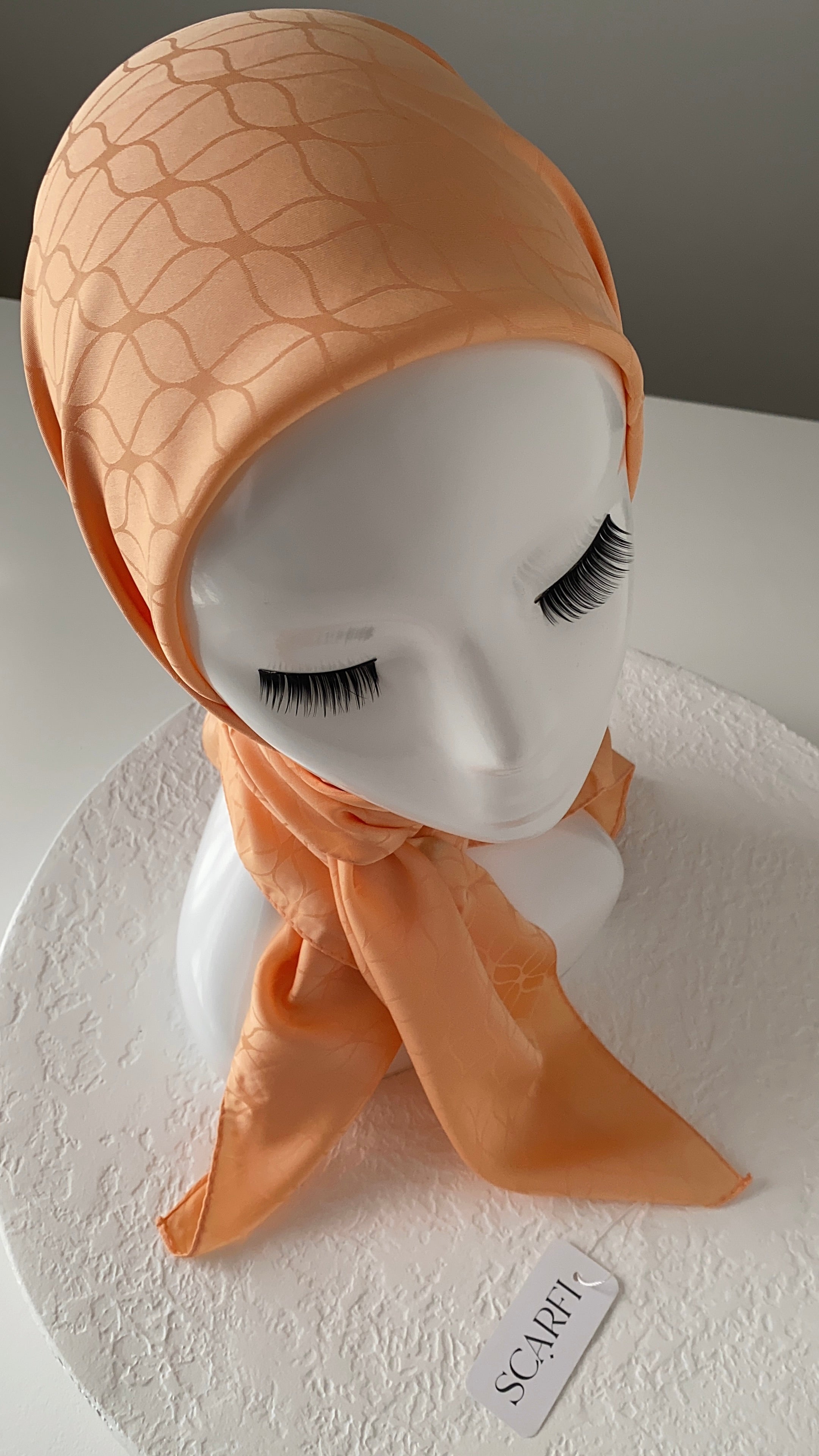 London Jakarli Silk Cotton Light Orange لندن جاكارلي حرير قطن برتقالي فاتح