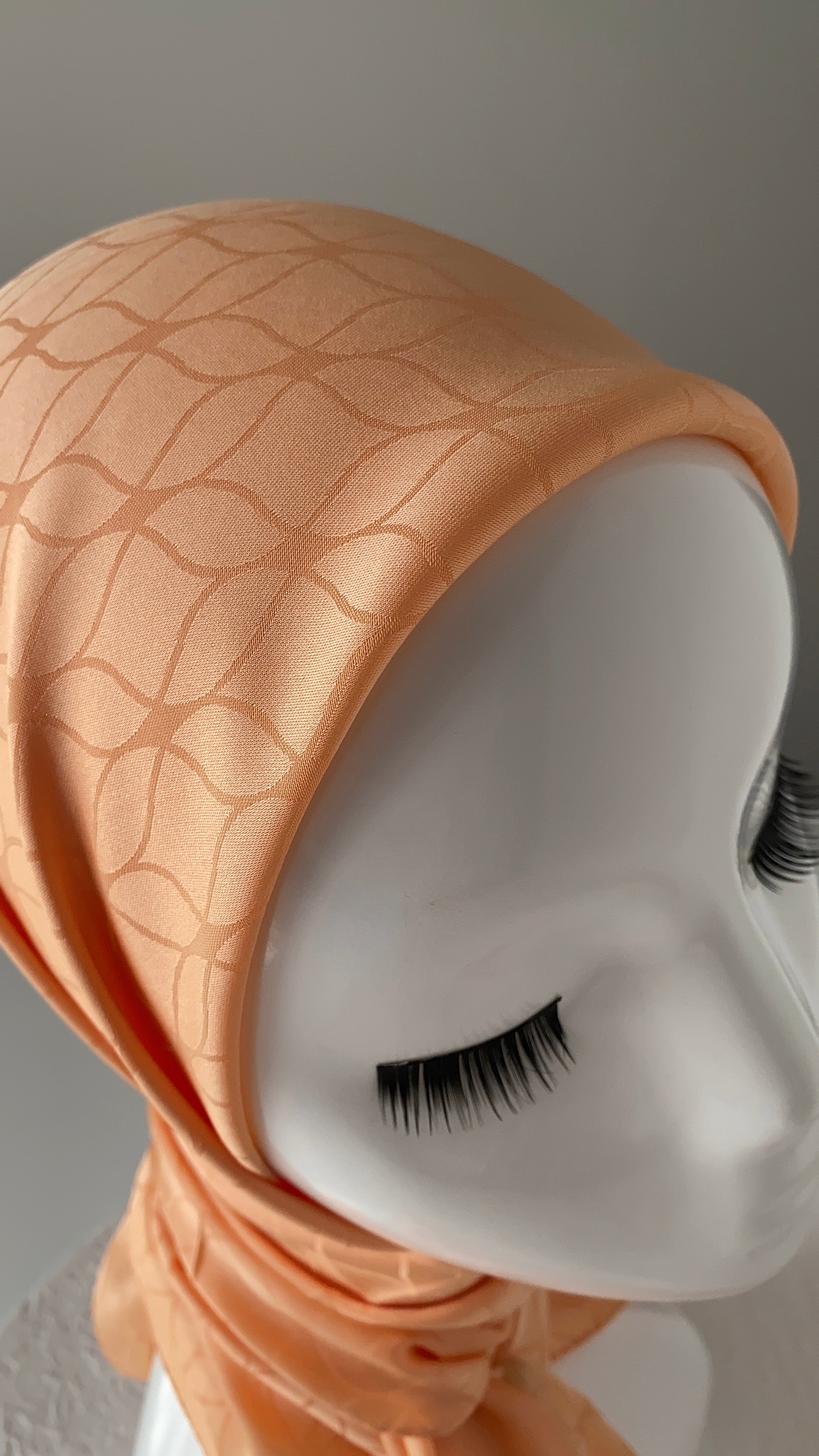 London Jakarli Silk Cotton Light Orange لندن جاكارلي حرير قطن برتقالي فاتح