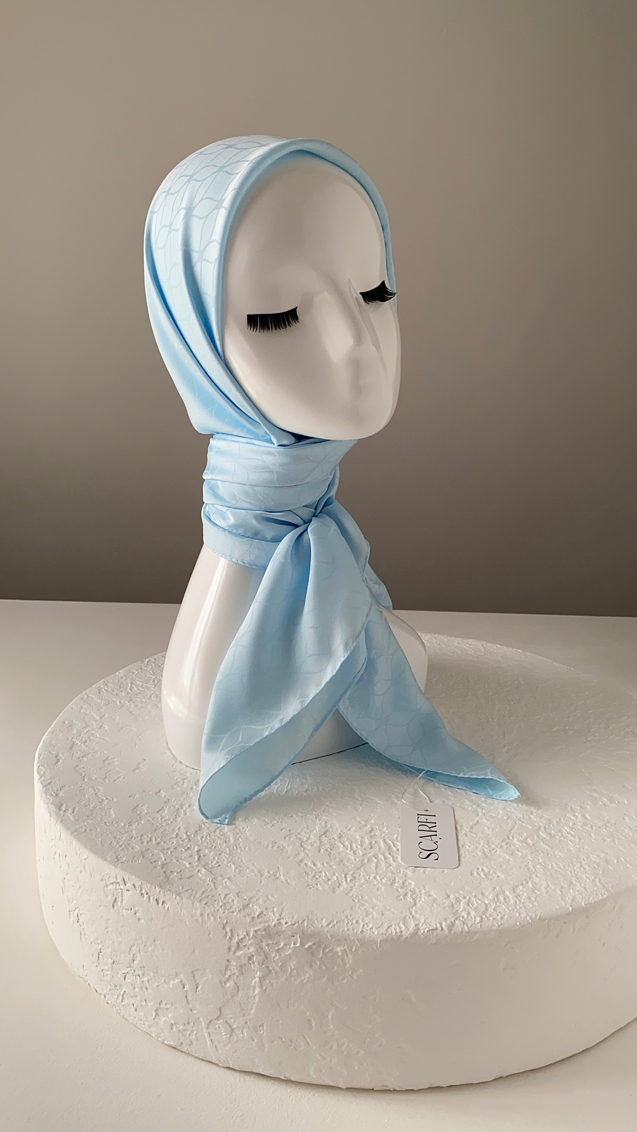 London Jakarli Silk Cotton Baby Blue لندن جاكارلي حرير قطن بيبي بلو