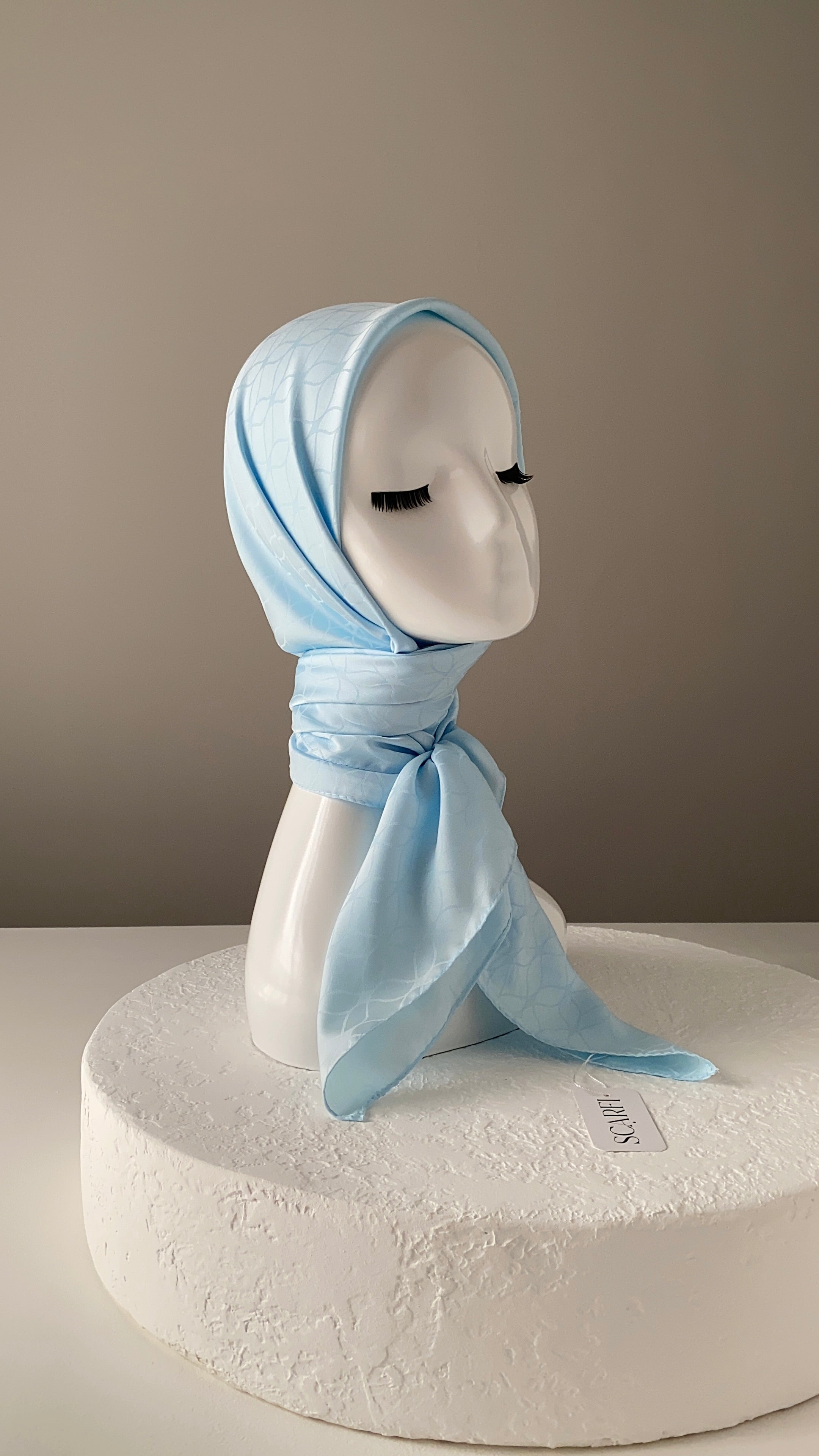 London Jakarli Silk Cotton Baby Blue لندن جاكارلي حرير قطن بيبي بلو