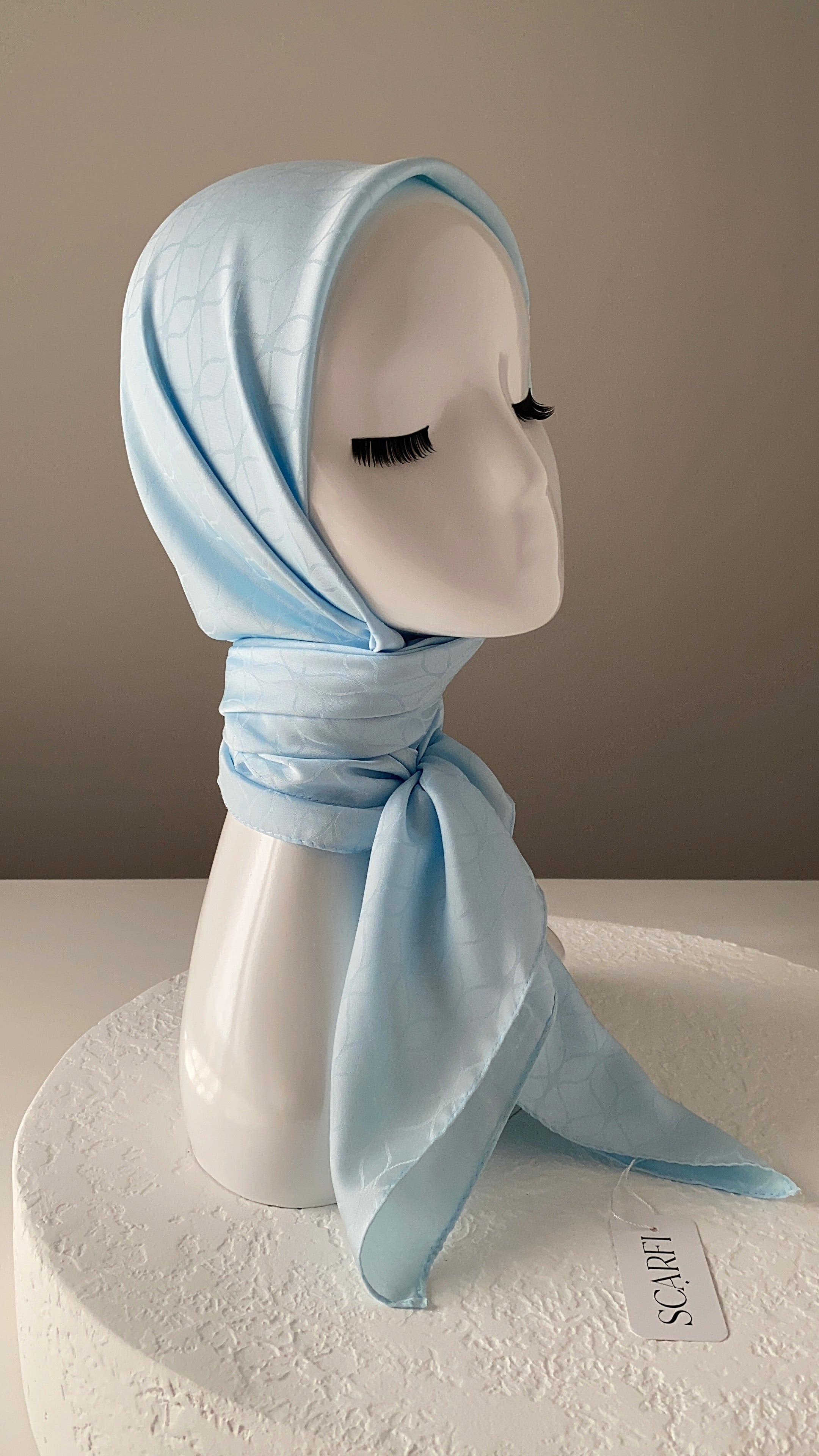 London Jakarli Silk Cotton Baby Blue لندن جاكارلي حرير قطن بيبي بلو