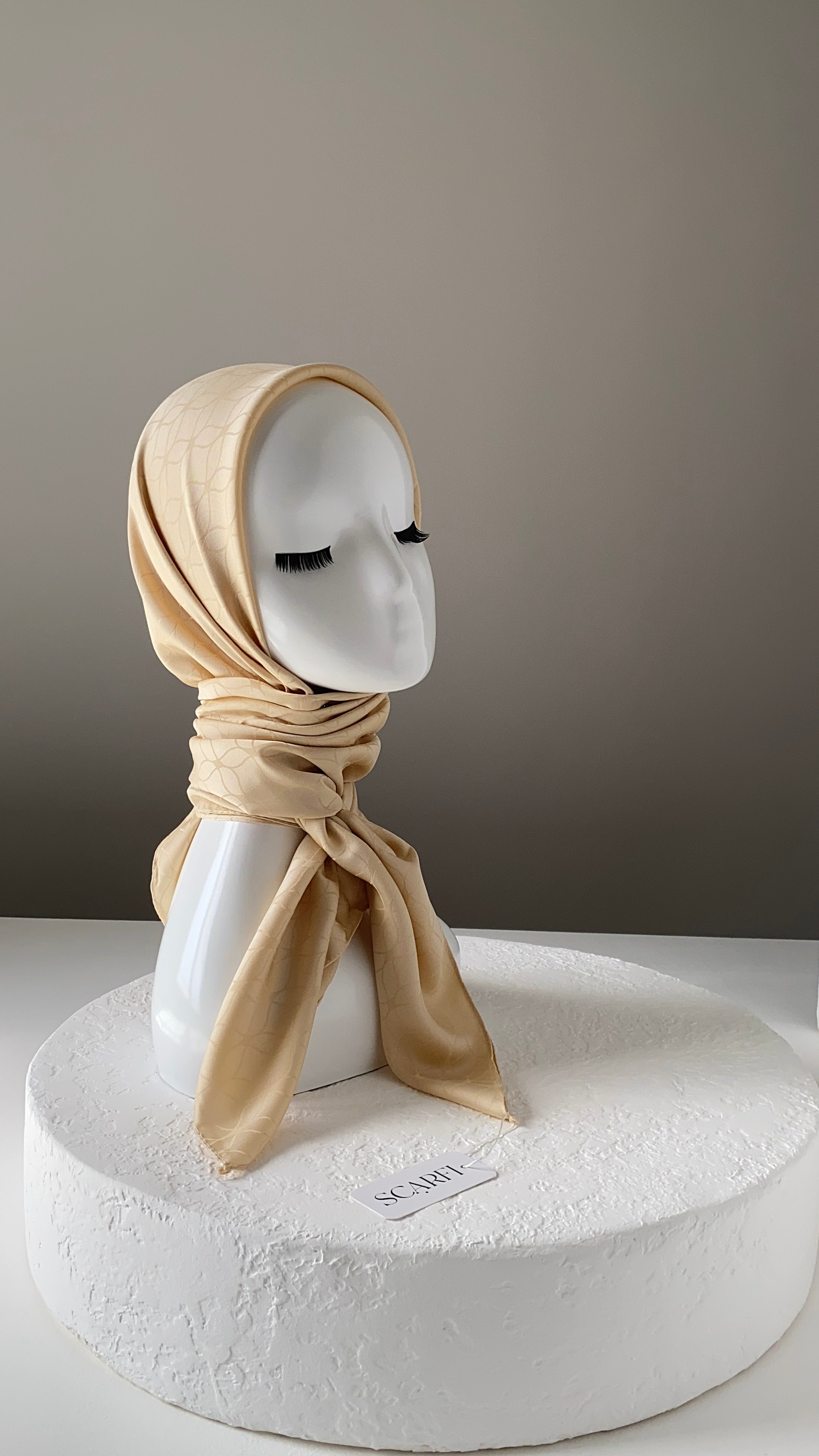 London Jakarli Silk Cotton Dark Beige لندن جاكارلي حرير قطن بيج غامق