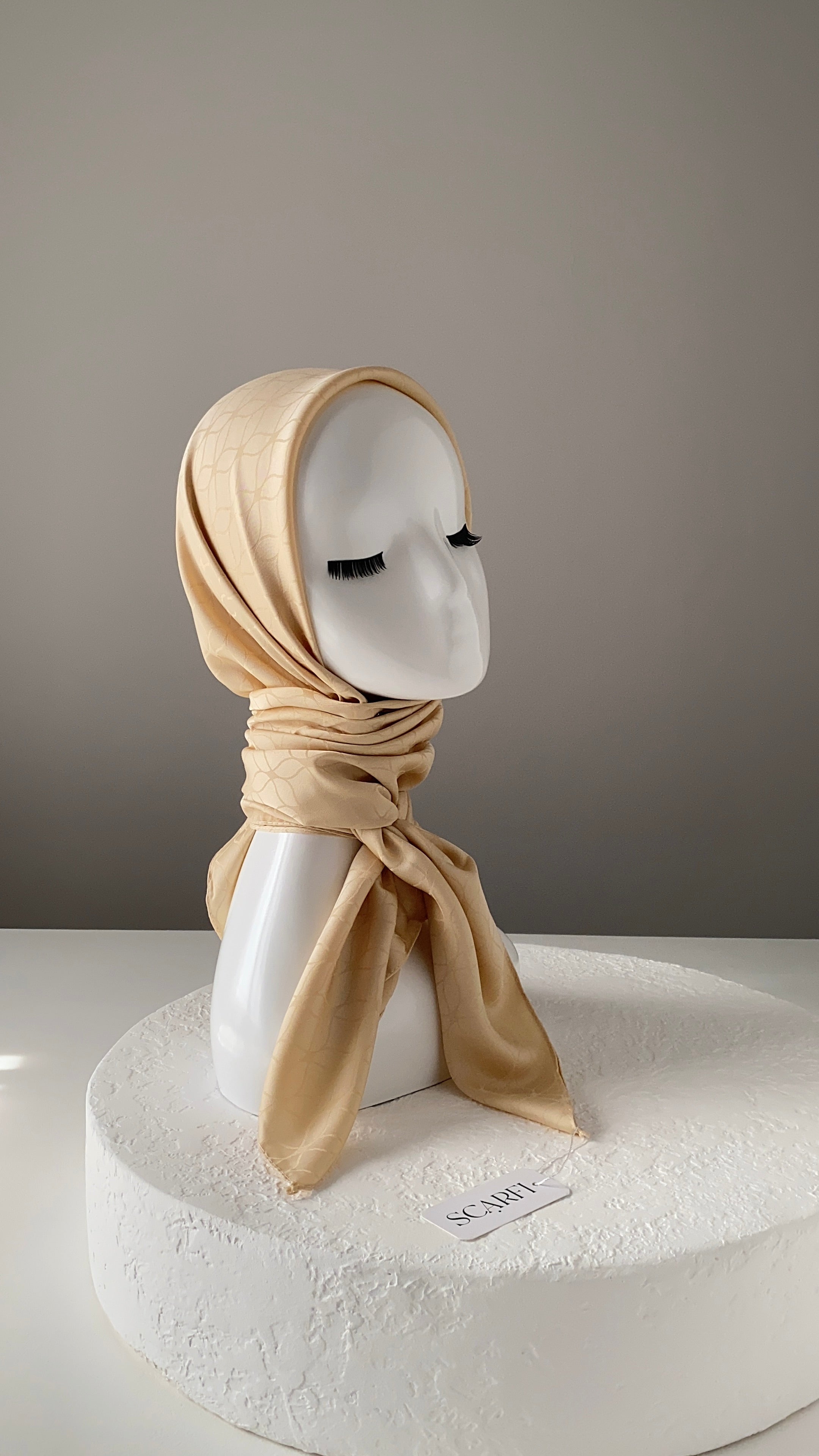 London Jakarli Silk Cotton Dark Beige لندن جاكارلي حرير قطن بيج غامق