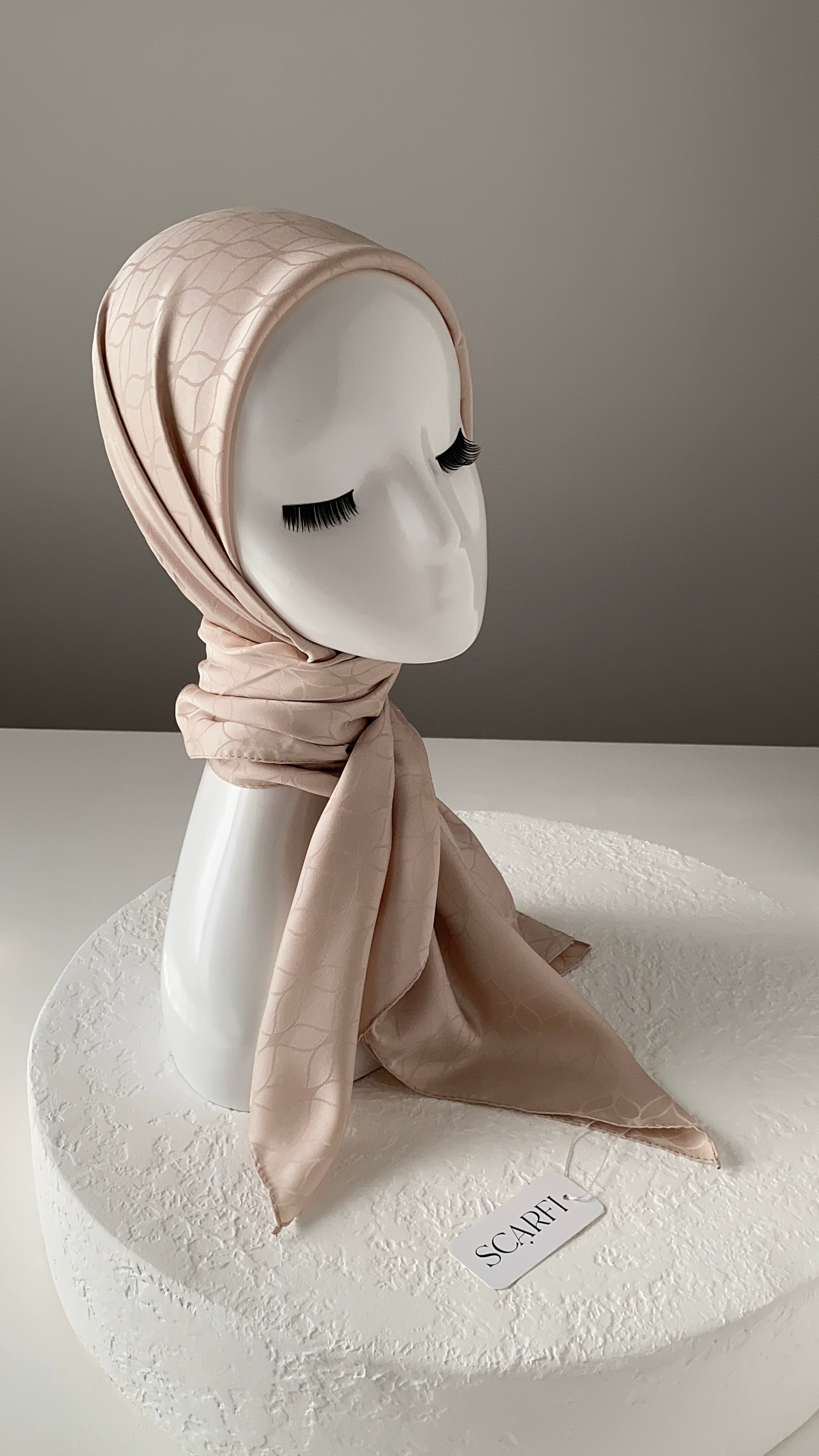 London Jakarli Silk Cotton Pink Beige لندن جاكارلي حرير قطن بيج وردي