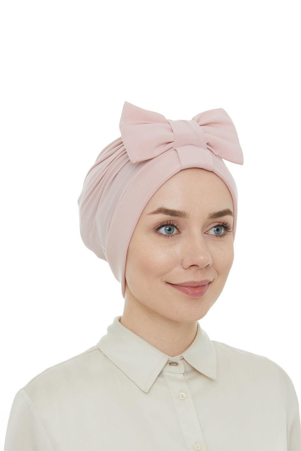 Daily Pink Turban(2 in 1) توربان ليكرا مزدوج التصميم باللون الزهري الناعم