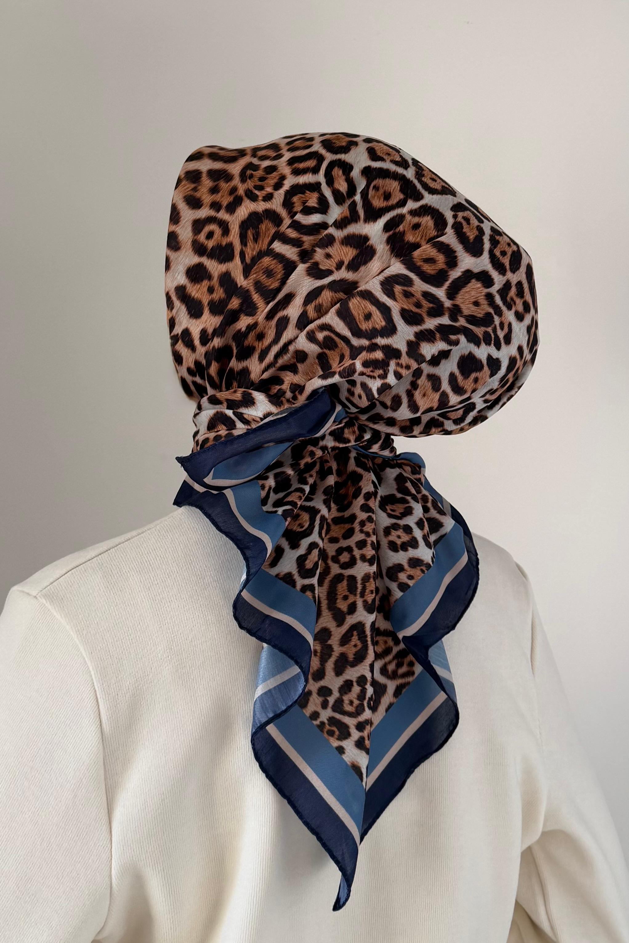 Rayon Leopard إيشارب رايون ناعم نقشة النمر الكلاسيكية