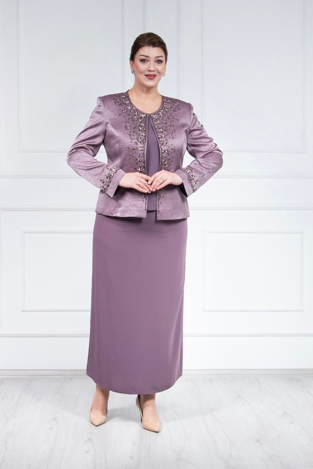 Amethyst Velvet Skirt Set