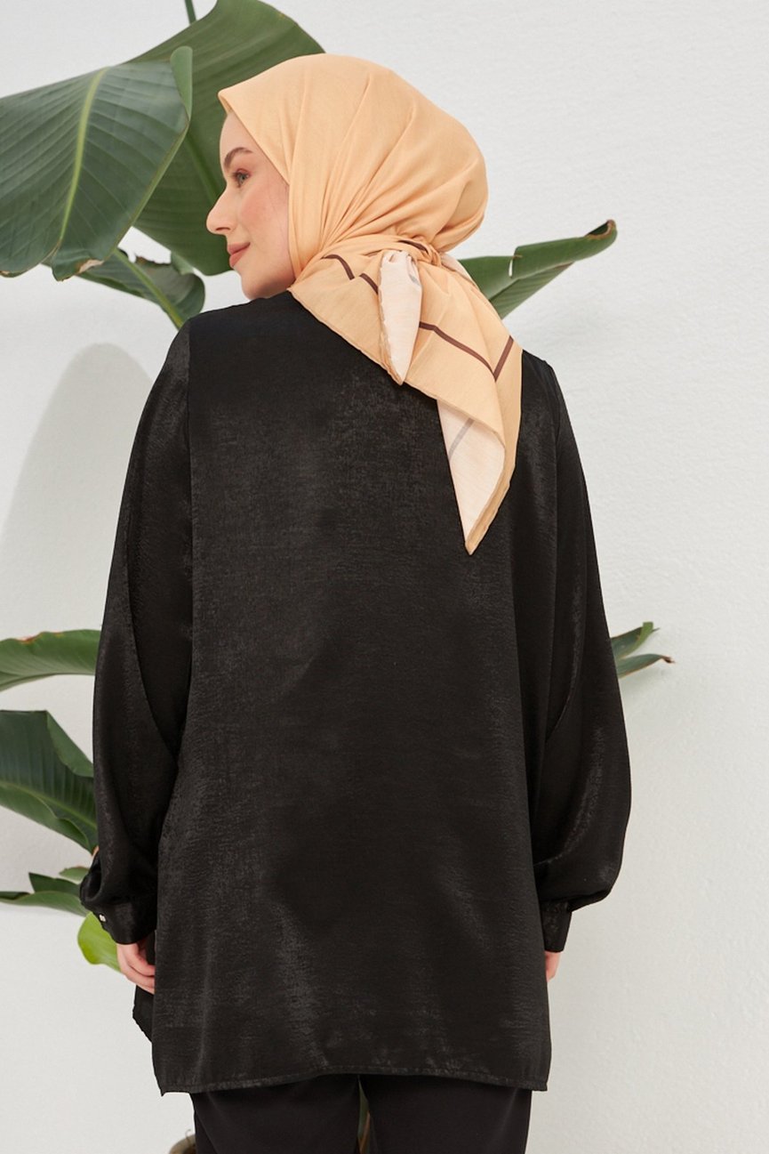 Plain Patterned Honey Foam Cotton إيشارب بلون العسل الفاتح سادة قطن سوفت