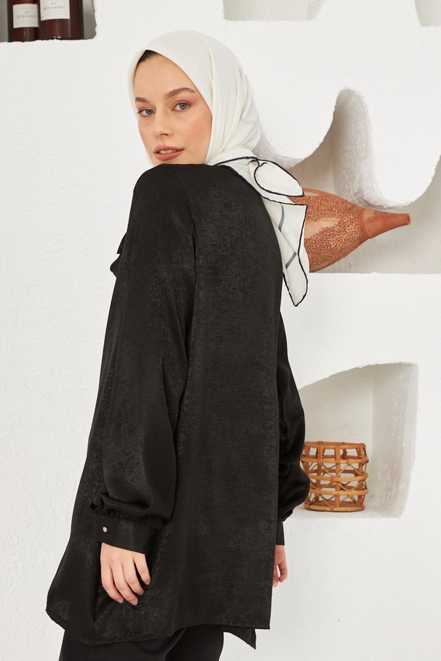 Plain Patterned Ecru Cotton إيشارب إكرو سادة قطن سوفت