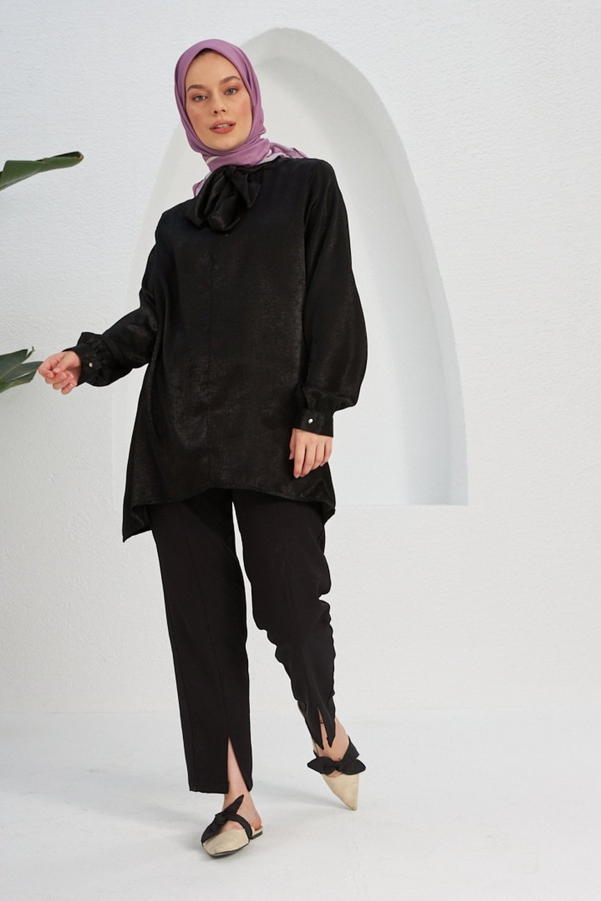 Plain Patterned Lilac Cotton إيشارب ليلكي (أرجواني) سادة قطن سوفت