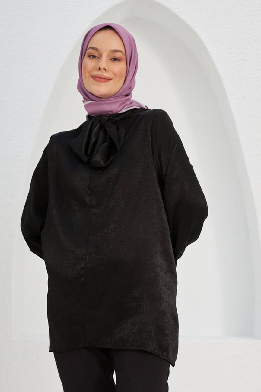 Plain Patterned Lilac Cotton إيشارب ليلكي (أرجواني) سادة قطن سوفت