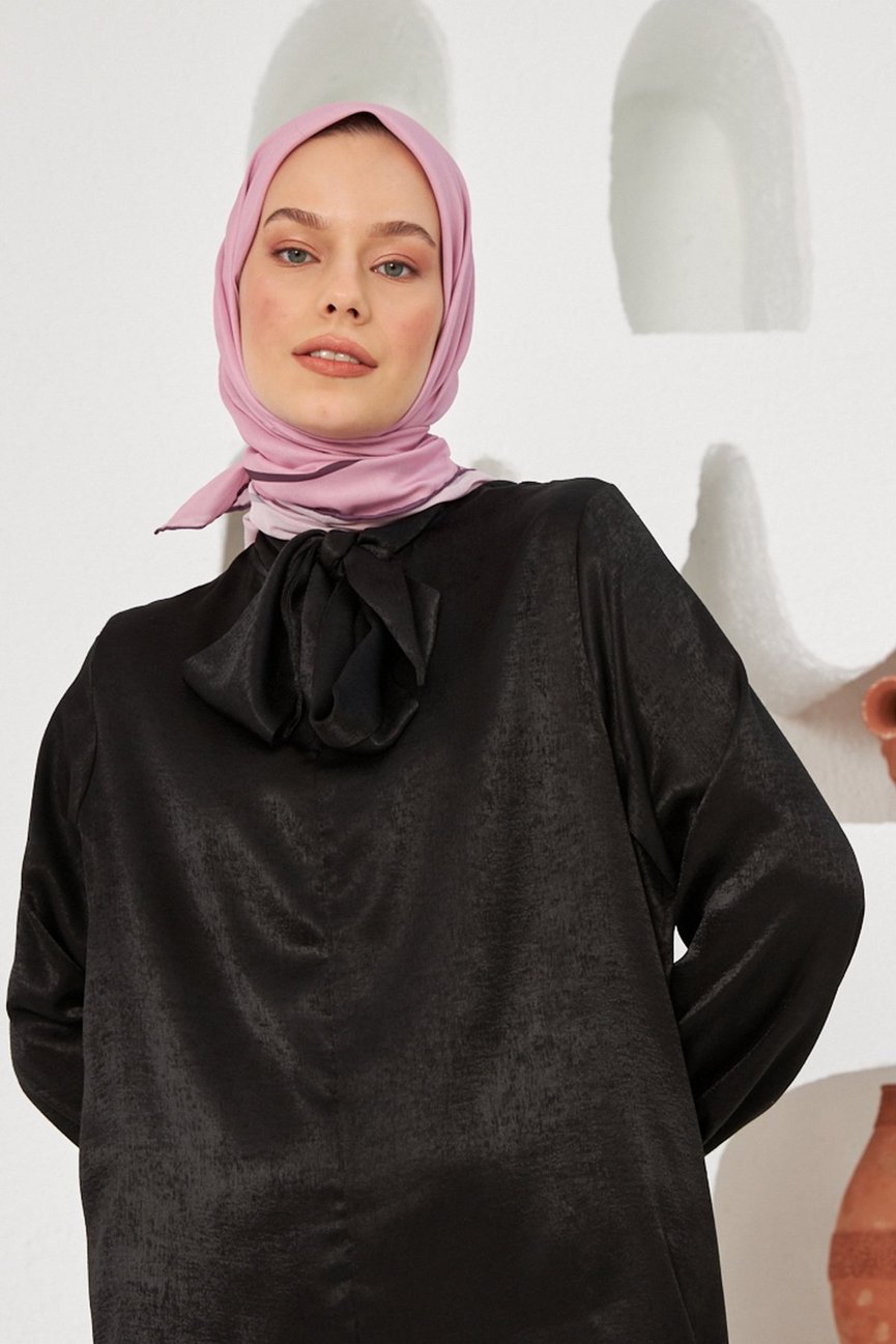 Plain Patterned Pastel Pink Cotton إيشارب وردي باستيل سادة قطن سوفت