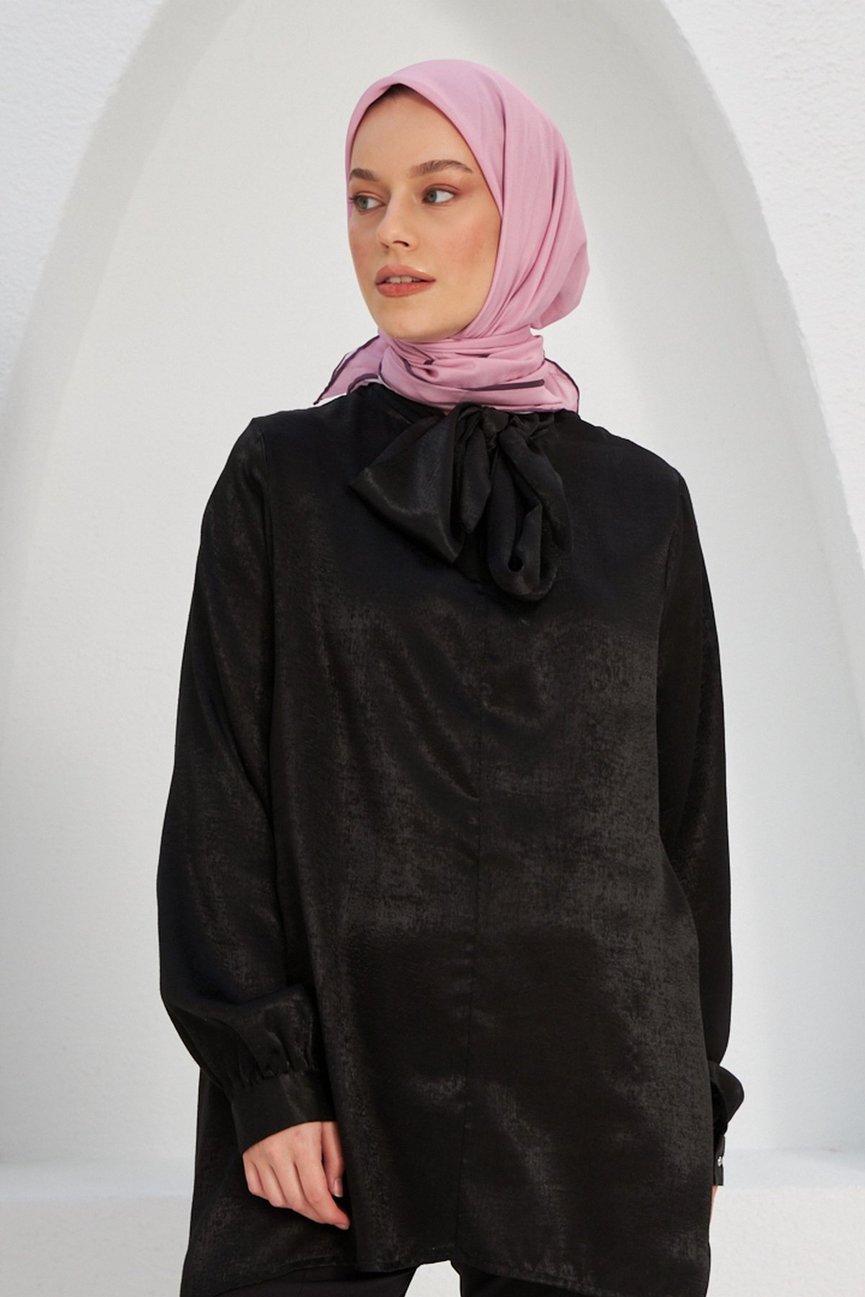 Plain Patterned Pastel Pink Cotton إيشارب وردي باستيل سادة قطن سوفت