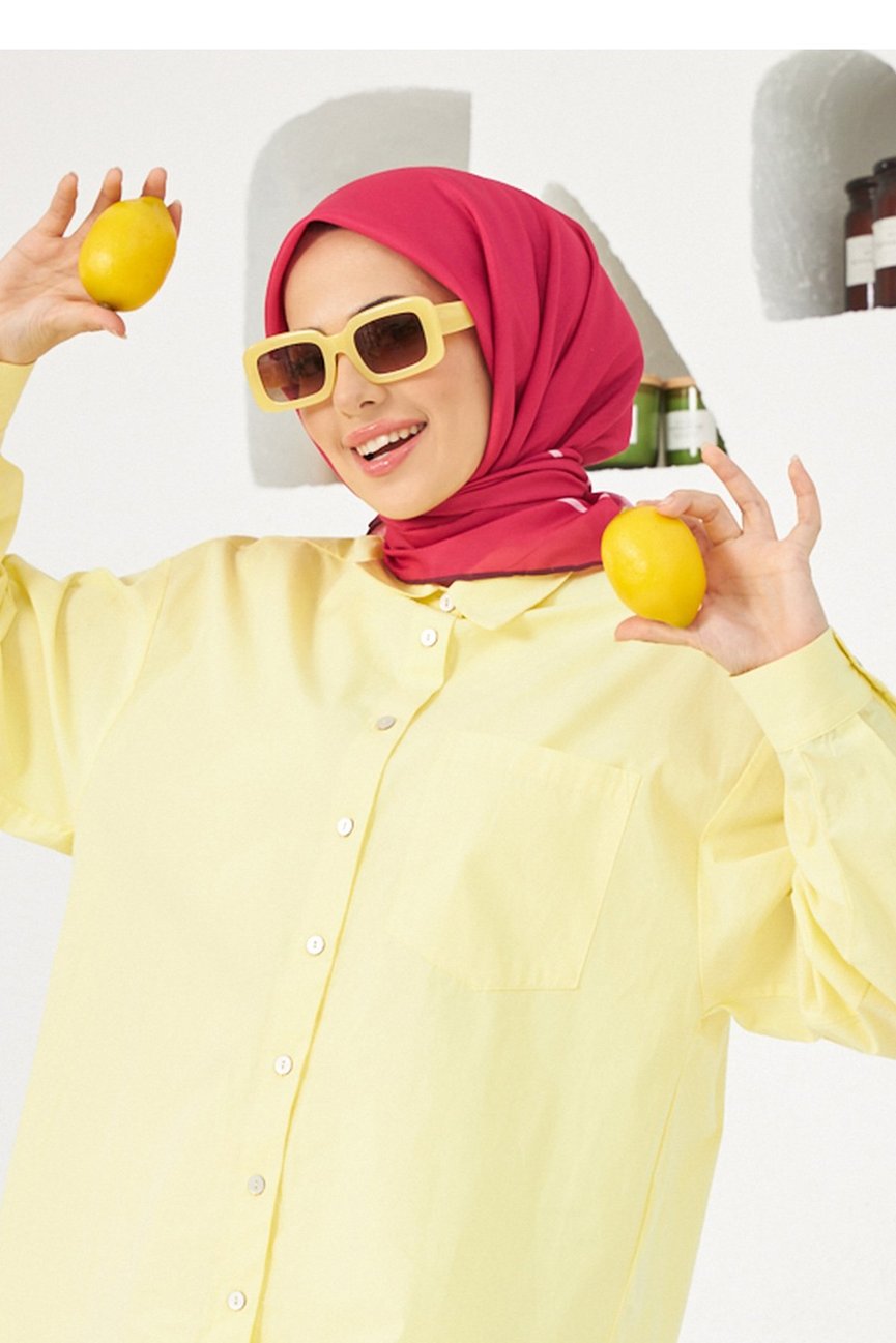 Plain Patterned Cotton إيشارب قرمزي سادة من قطن سوفت