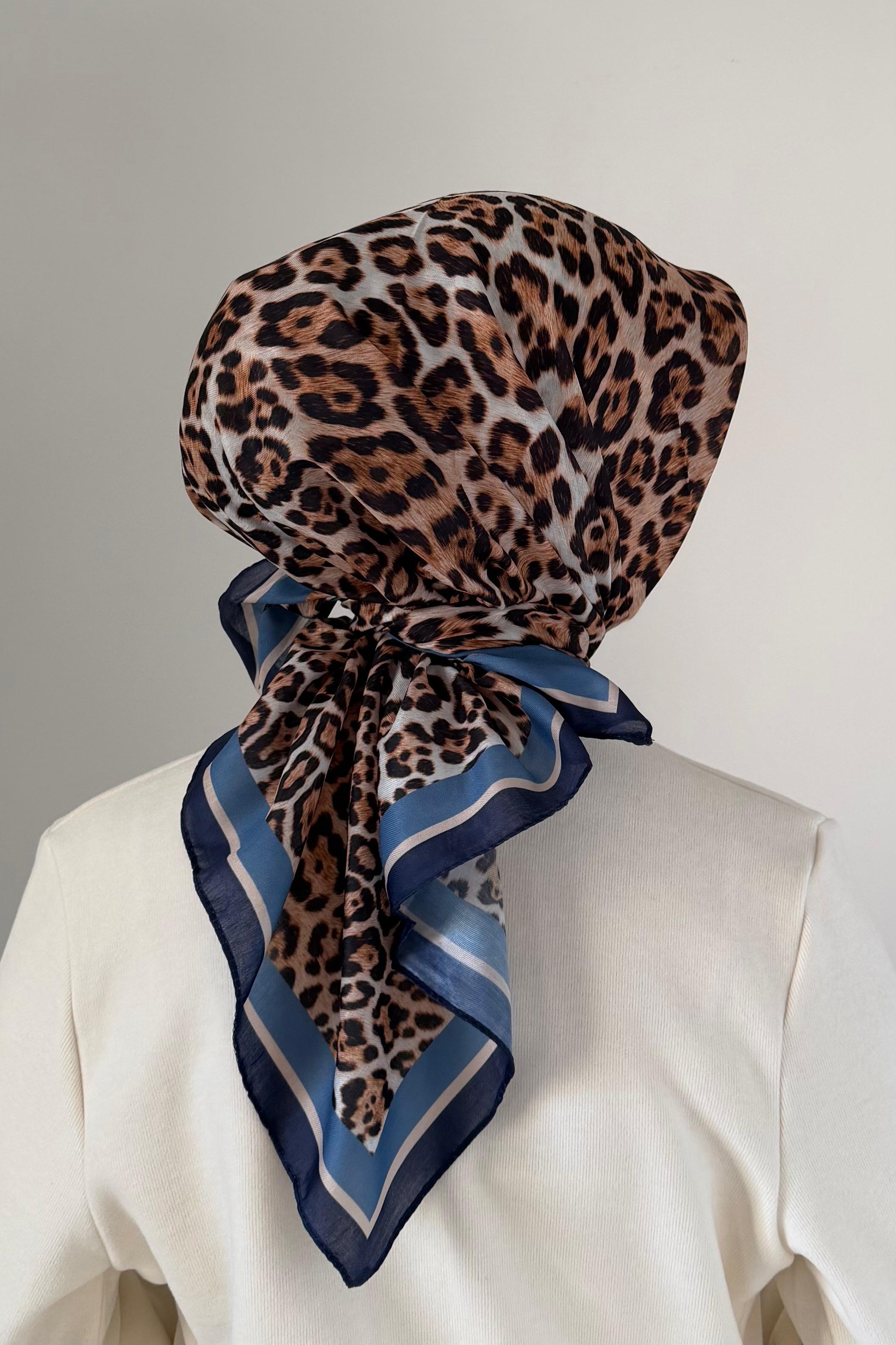 Rayon Leopard إيشارب رايون ناعم نقشة النمر الكلاسيكية