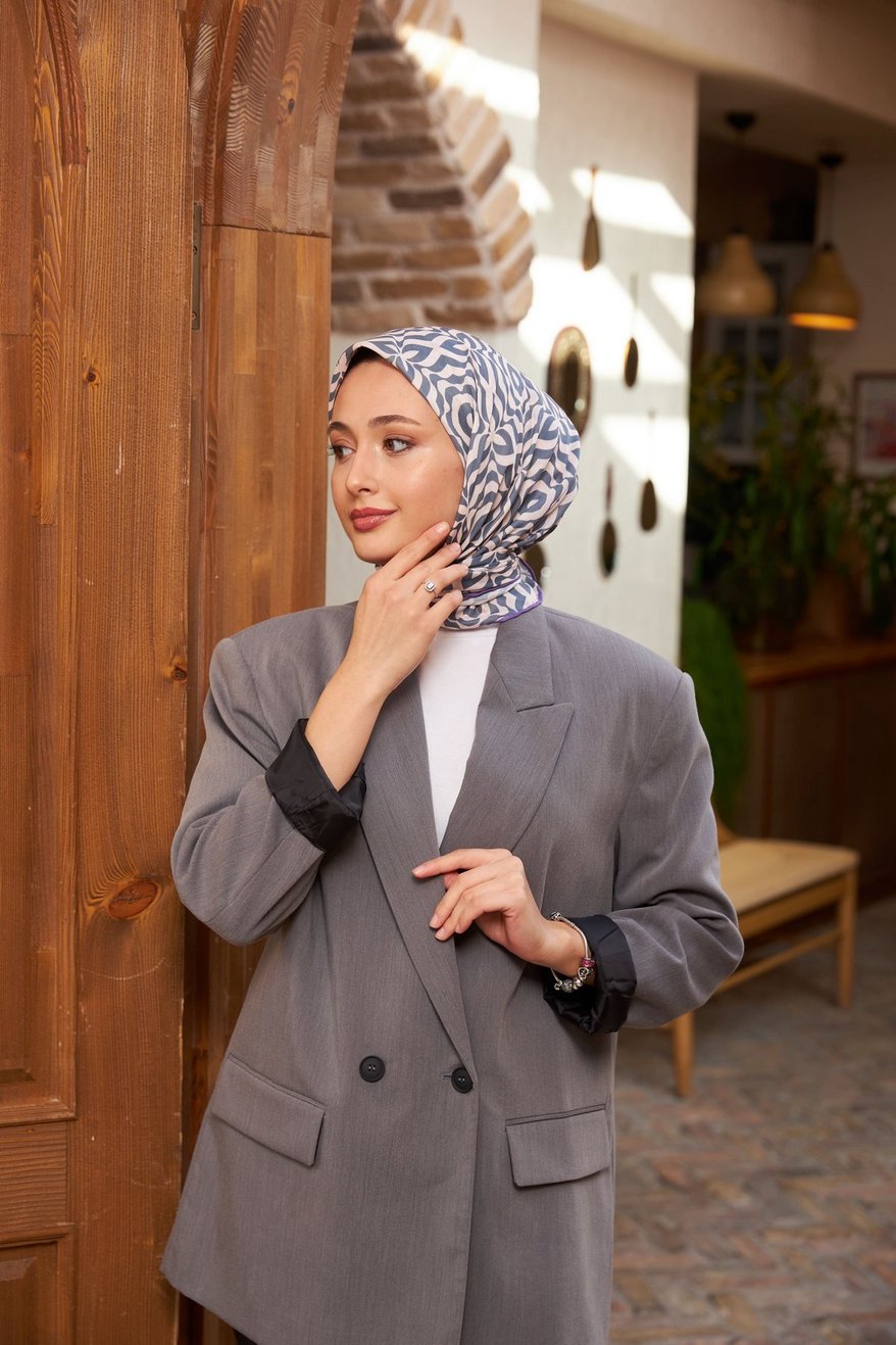 Cotton Soft Eşarp  قطن سوفت ايشارب رمادي