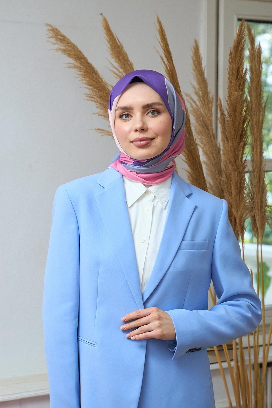 Summer Glow Soft Eşarp Pink Purple إيشارب سوفت لمعان الصيف باللونين الوردي والبنفسجي