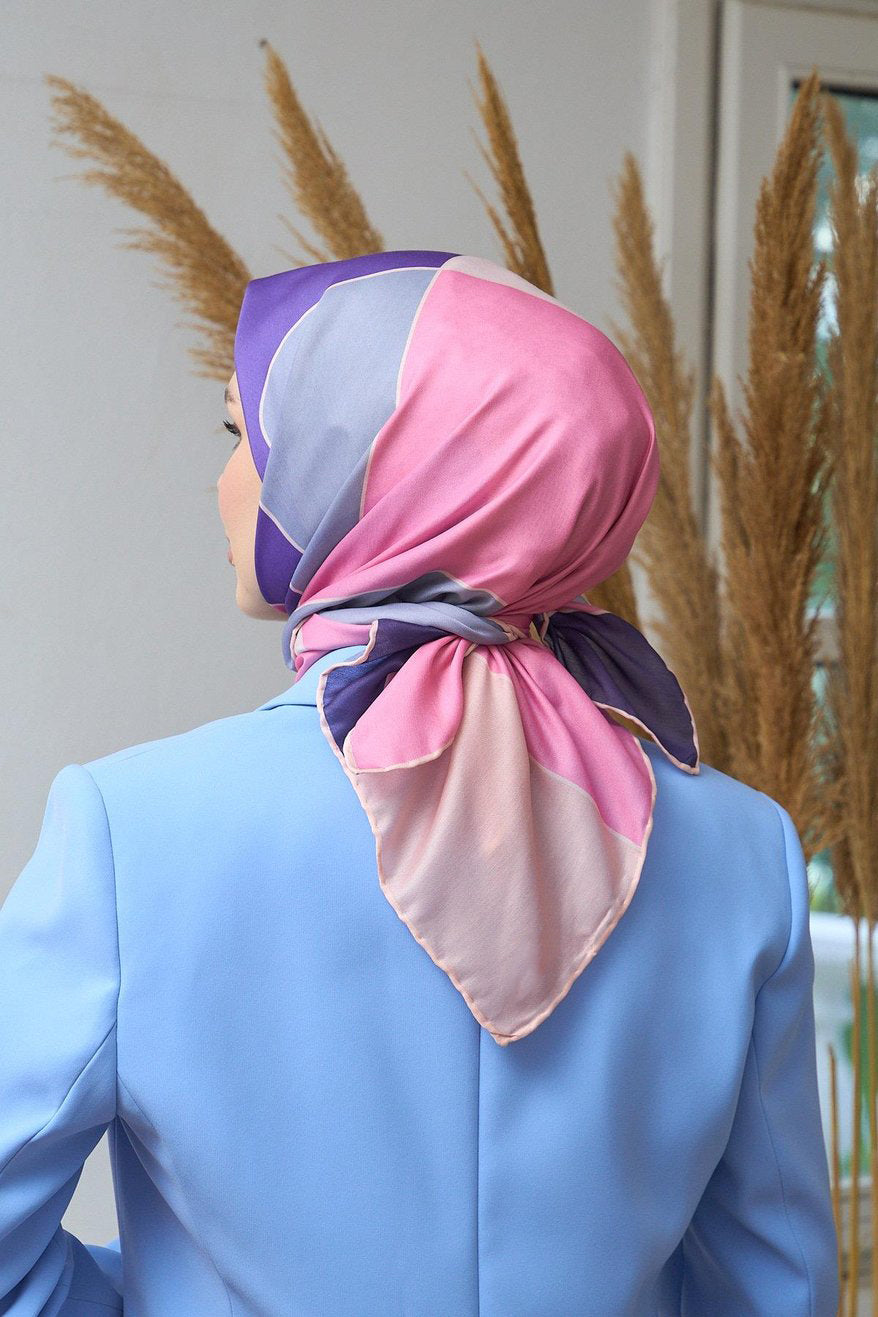 Summer Glow Soft Eşarp Pink Purple إيشارب سوفت لمعان الصيف باللونين الوردي والبنفسجي