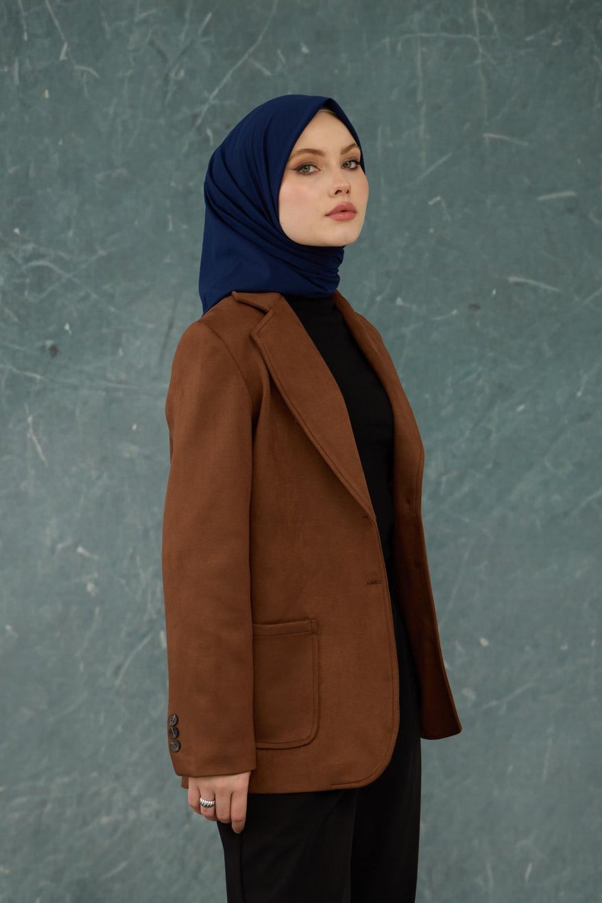 Eşarp Crepe Lycra Navy Blue إيشارب كريب لايكرا بلون كحلي