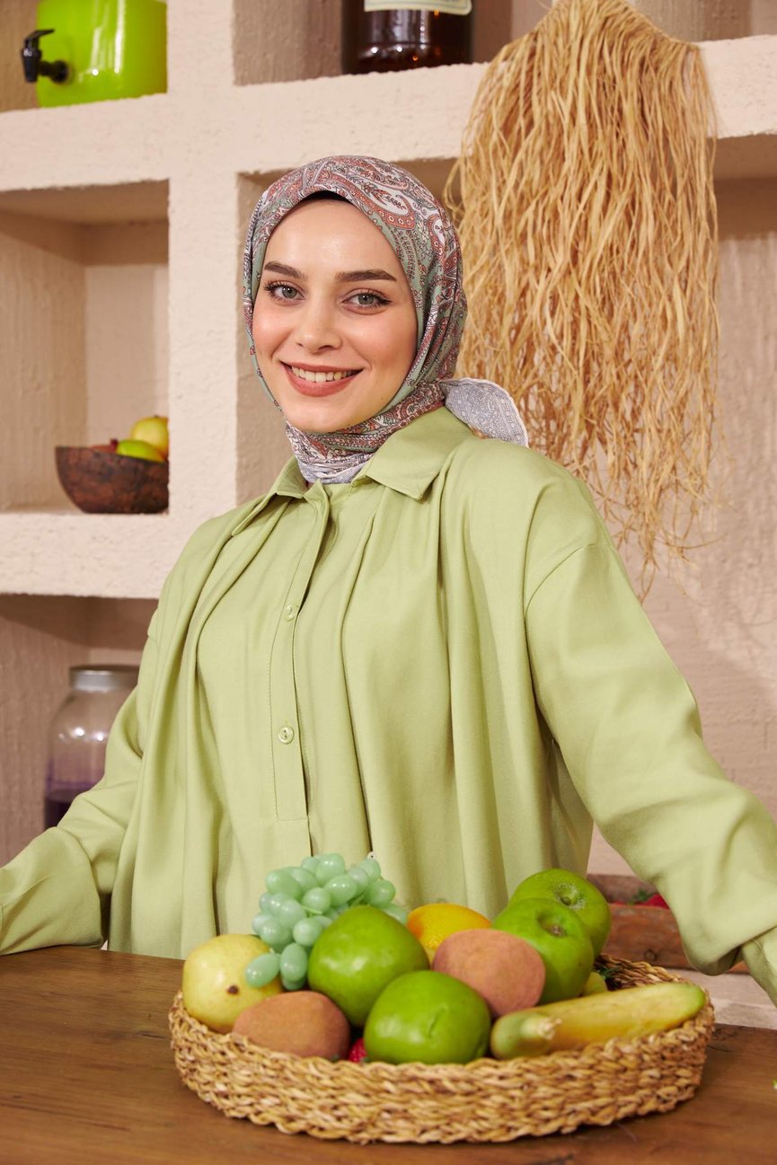 Bohemian Collection Green Orange Cotton Viscose ايشارب بوهيميان أخضر برتقالي قطن سوفت فيسكوز
