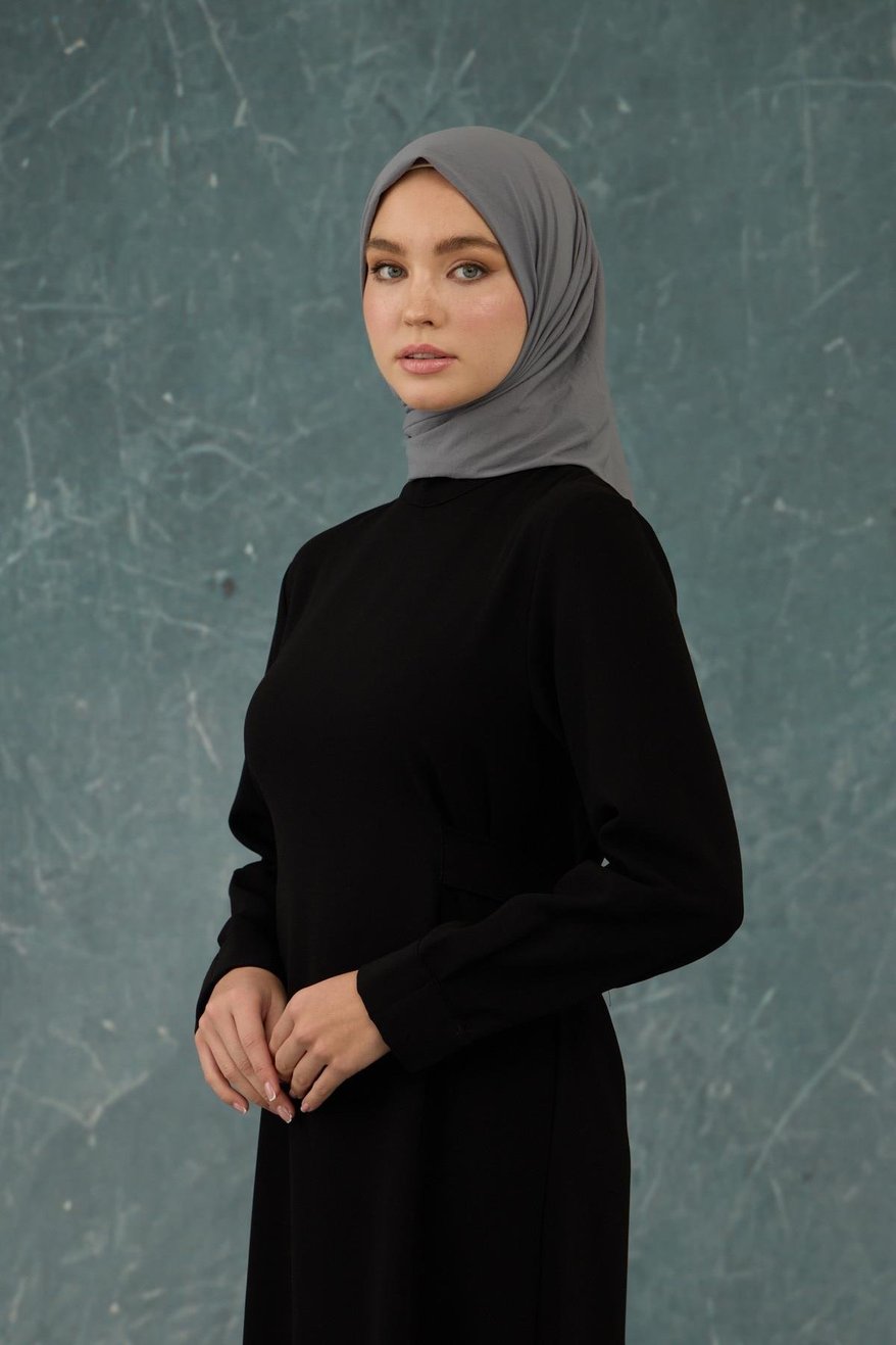 Eşarp Crepe Lycra Gray إيشارب كريب لايكرا بلون رمادي