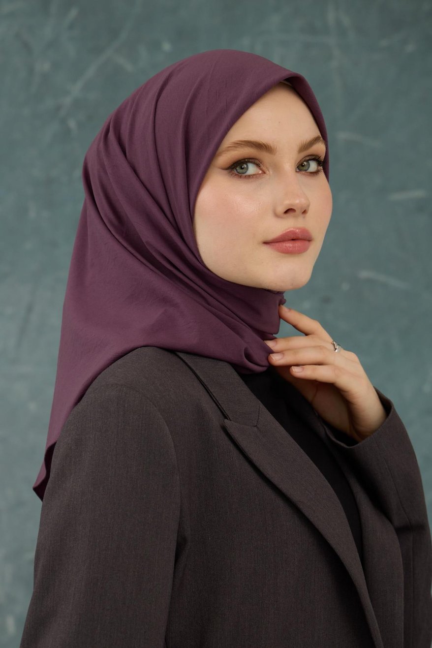 Eşarp Crepe Lycra Dusty Rose إيشارب كريب لايكرا بلون وردي غامق غبار الورد