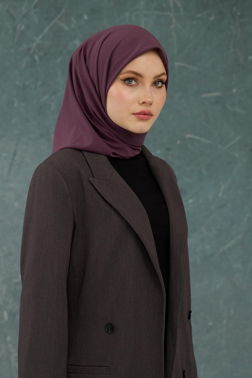 Eşarp Crepe Lycra Dusty Rose إيشارب كريب لايكرا بلون وردي غامق غبار الورد