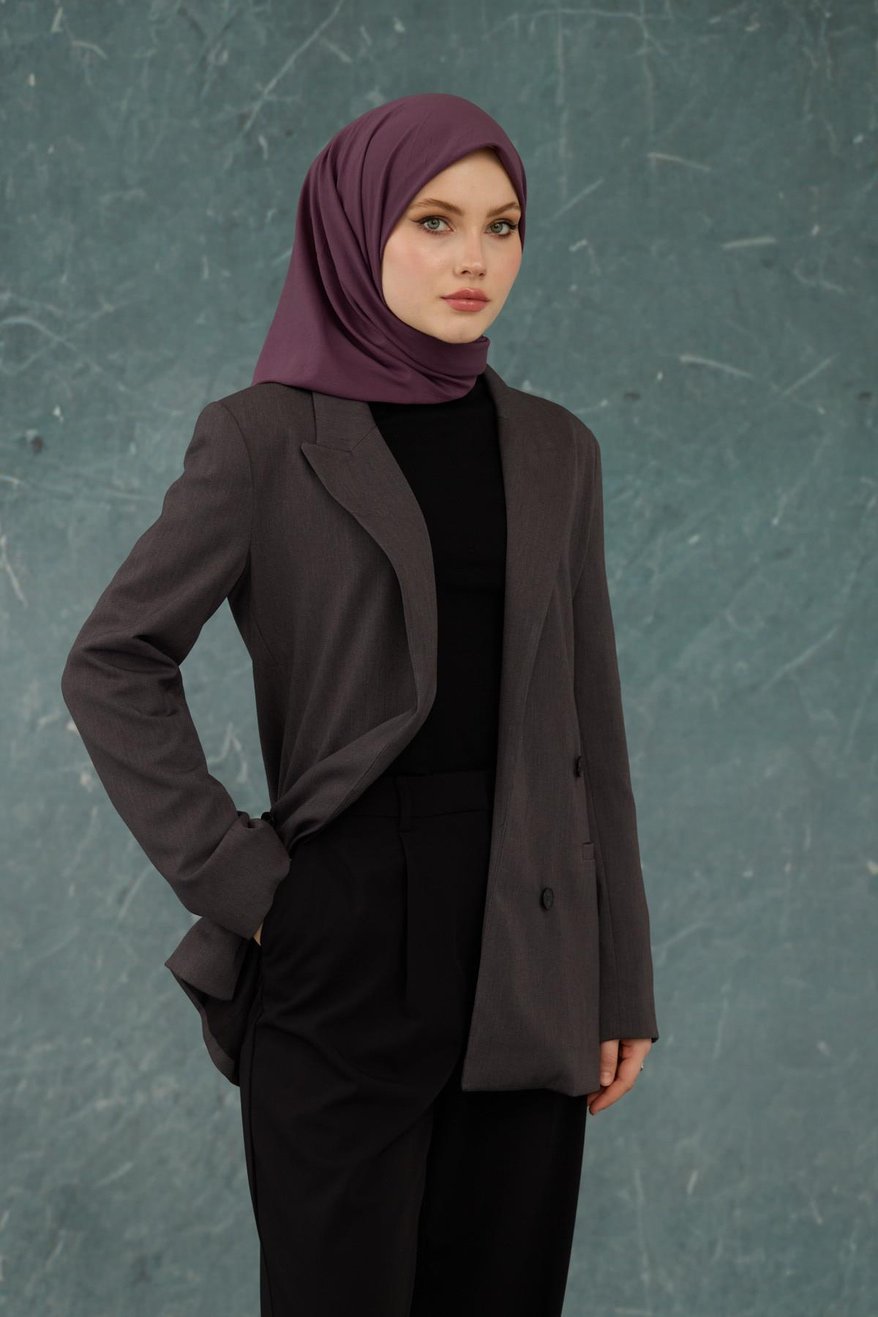 Eşarp Crepe Lycra Dusty Rose إيشارب كريب لايكرا بلون وردي غامق غبار الورد