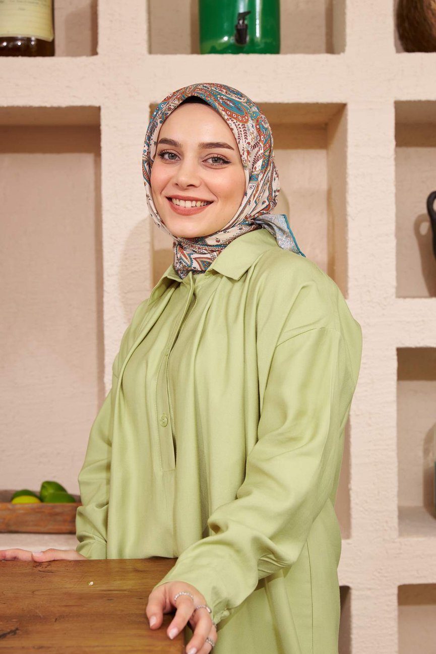 Bohemian Collection Petrol Blue Cotton Viscose ايشارب بوهيميان أزرق بترولي قطن سوفت فيسكوز