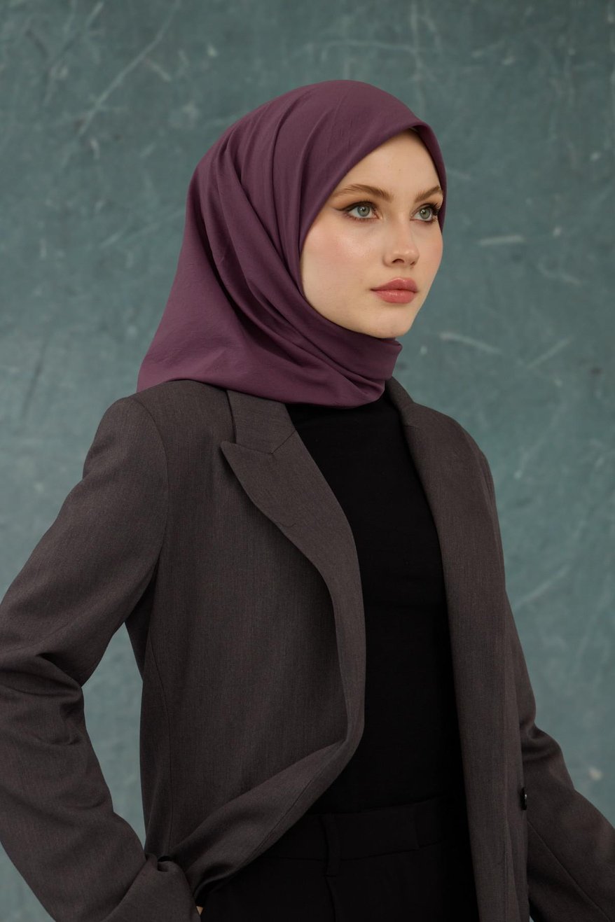 Eşarp Crepe Lycra Dusty Rose إيشارب كريب لايكرا بلون وردي غامق غبار الورد