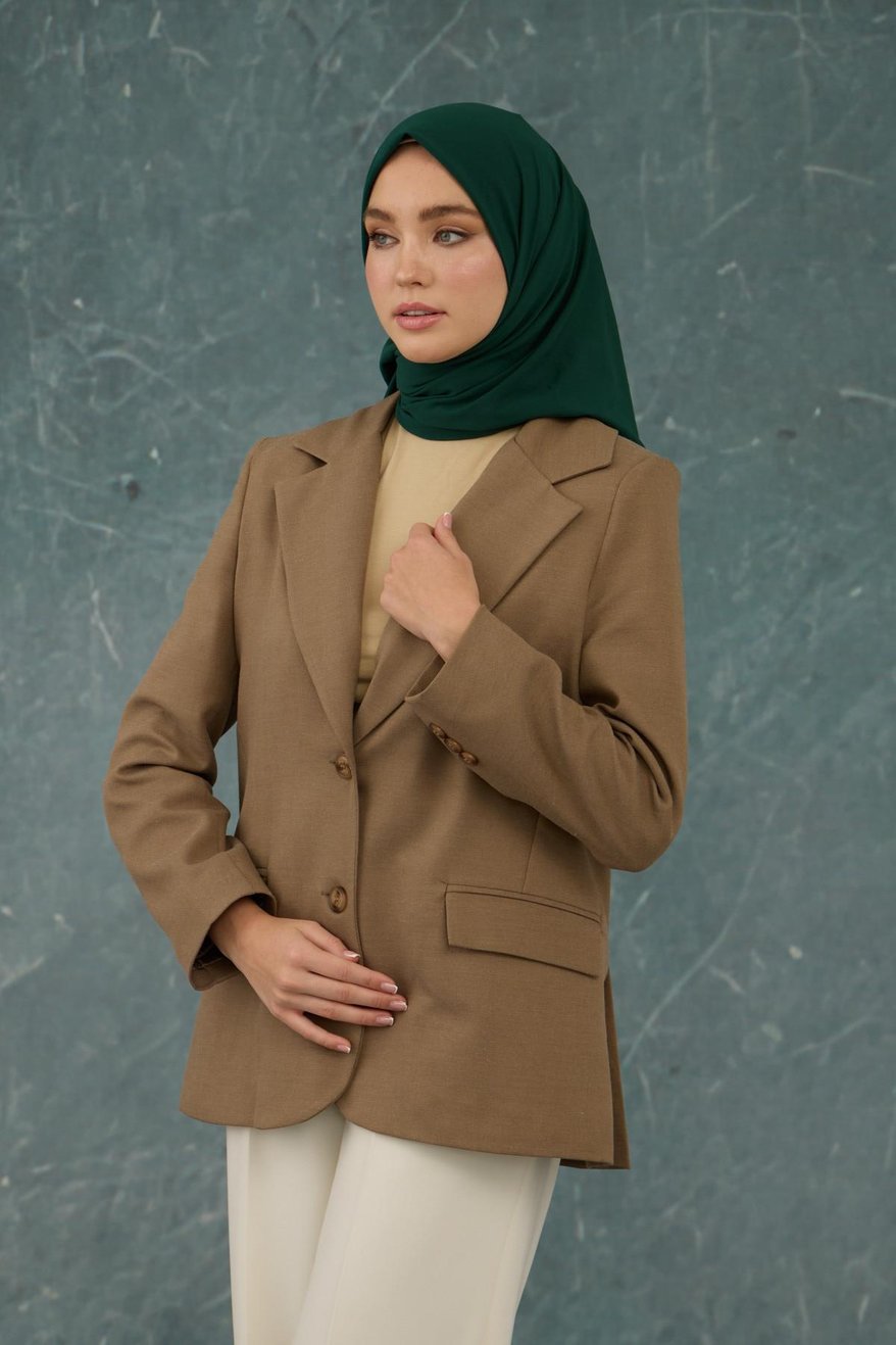 Eşarp Crepe Lycra Emerald إيشارب كريب لايكرا بلون أخضر زمردي