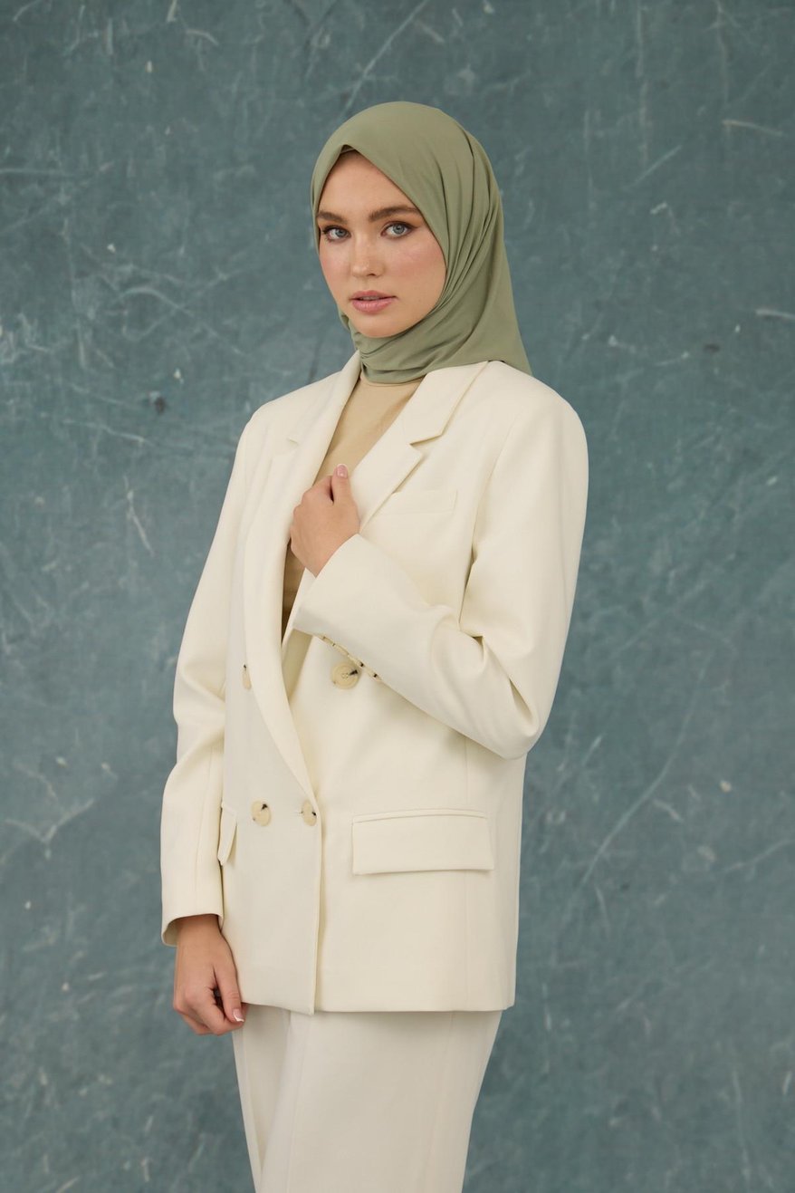 Eşarp Crepe Lycra Aqua Green إيشارب كريب لايكرا بلون أخضر مائي