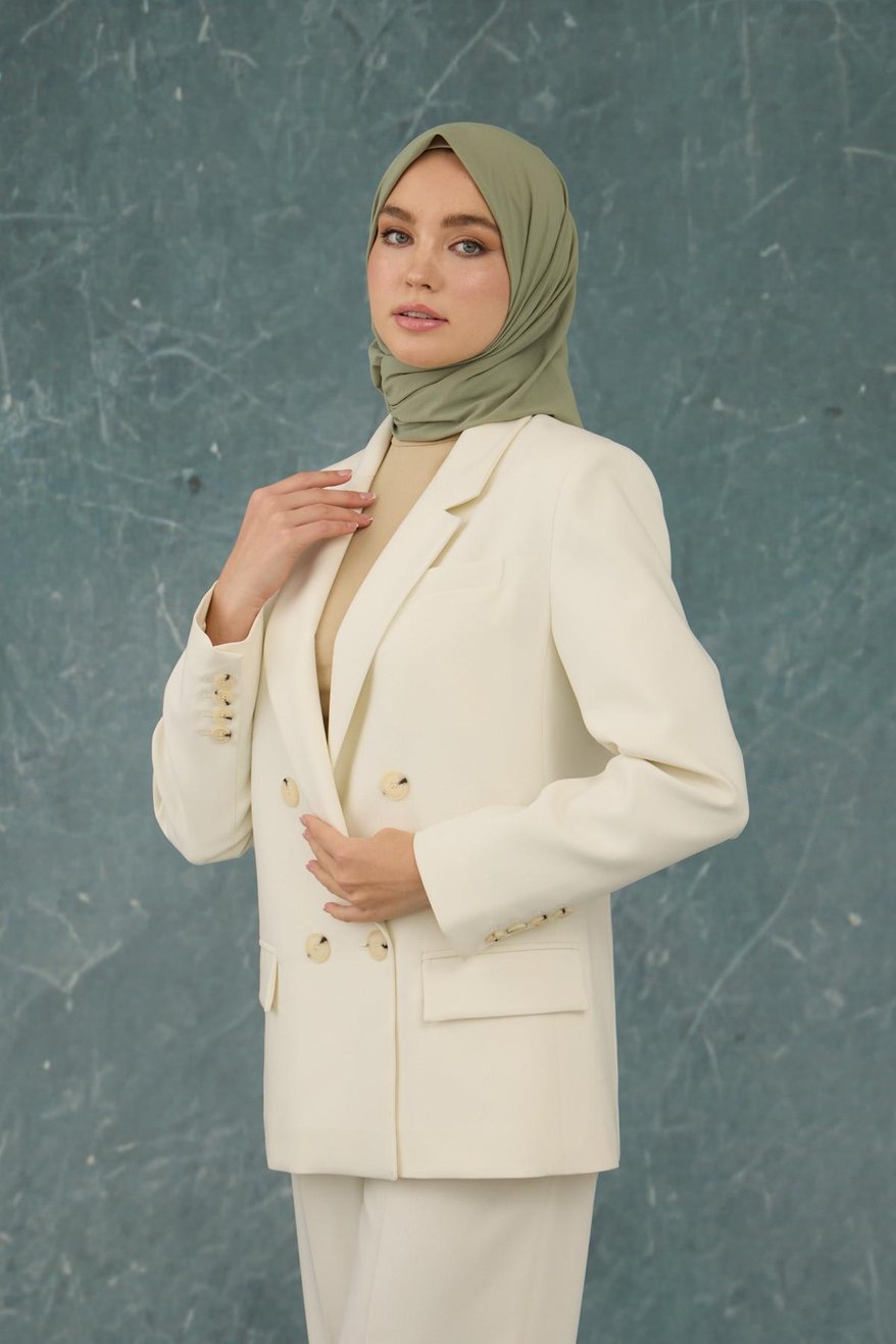 Eşarp Crepe Lycra Aqua Green إيشارب كريب لايكرا بلون أخضر مائي