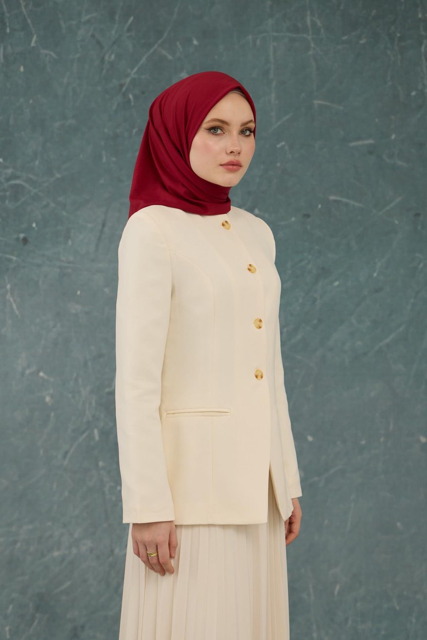 Eşarp Crepe Lycra Burgundy إيشارب كريب لايكرا بلون البرجندي