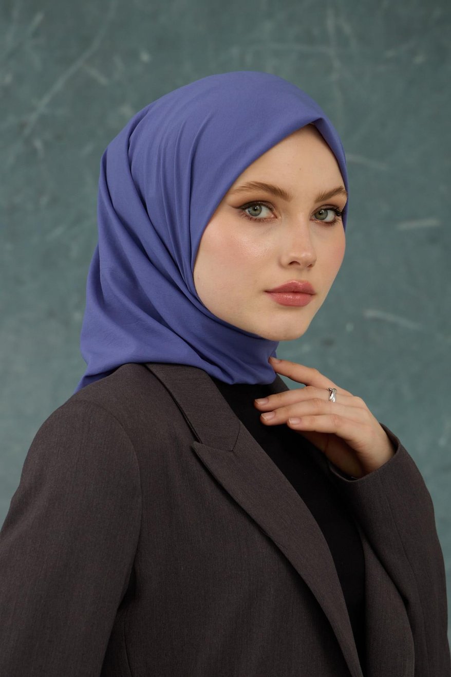 Eşarp Crepe Lycra Lilac إيشارب كريب لايكرا بلون ليلك أرجواني