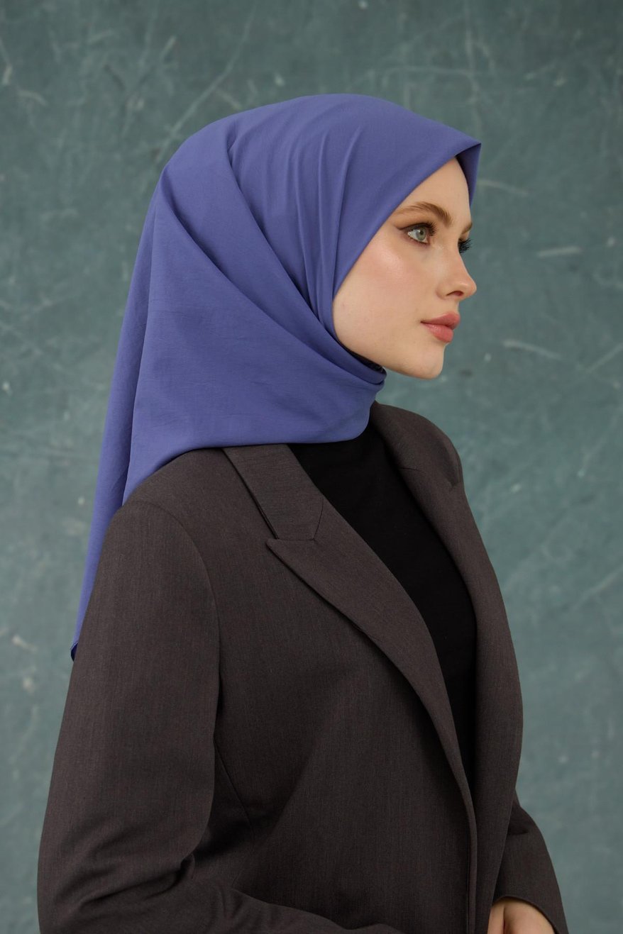 Eşarp Crepe Lycra Lilac إيشارب كريب لايكرا بلون ليلك أرجواني