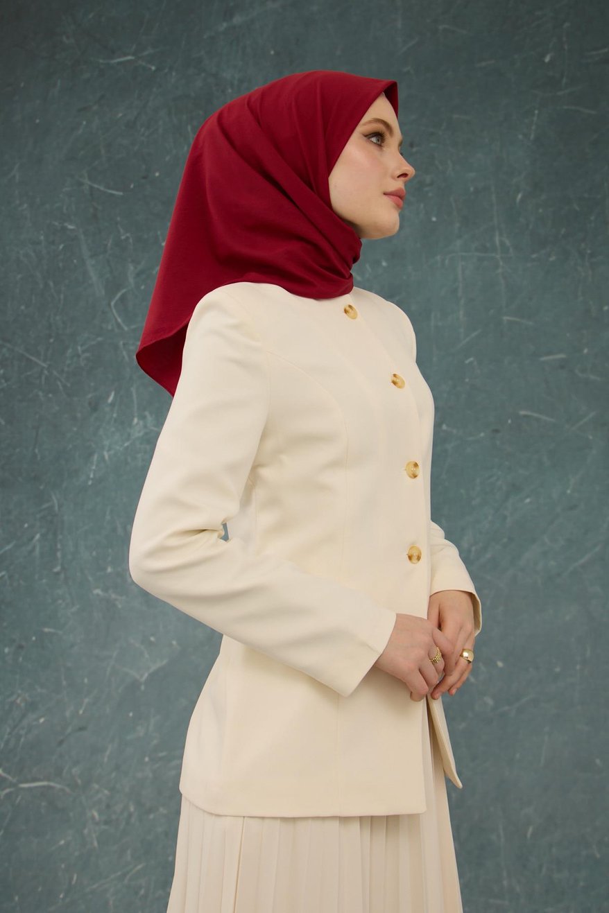 Eşarp Crepe Lycra Burgundy إيشارب كريب لايكرا بلون البرجندي