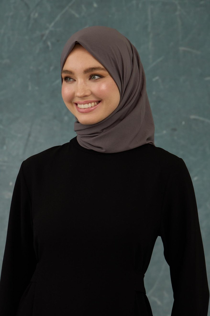 Eşarp Crepe Lycra Dark Gray إيشارب كريب لايكرا بلون رمادي غامق