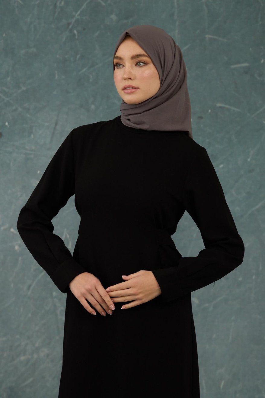 Eşarp Crepe Lycra Dark Gray إيشارب كريب لايكرا بلون رمادي غامق