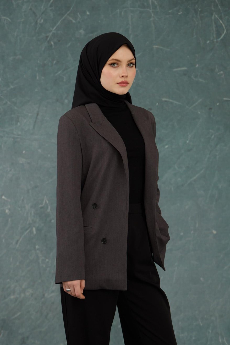 Eşarp Crepe Lycra Black إيشارب كريب لايكرا بلون أسود